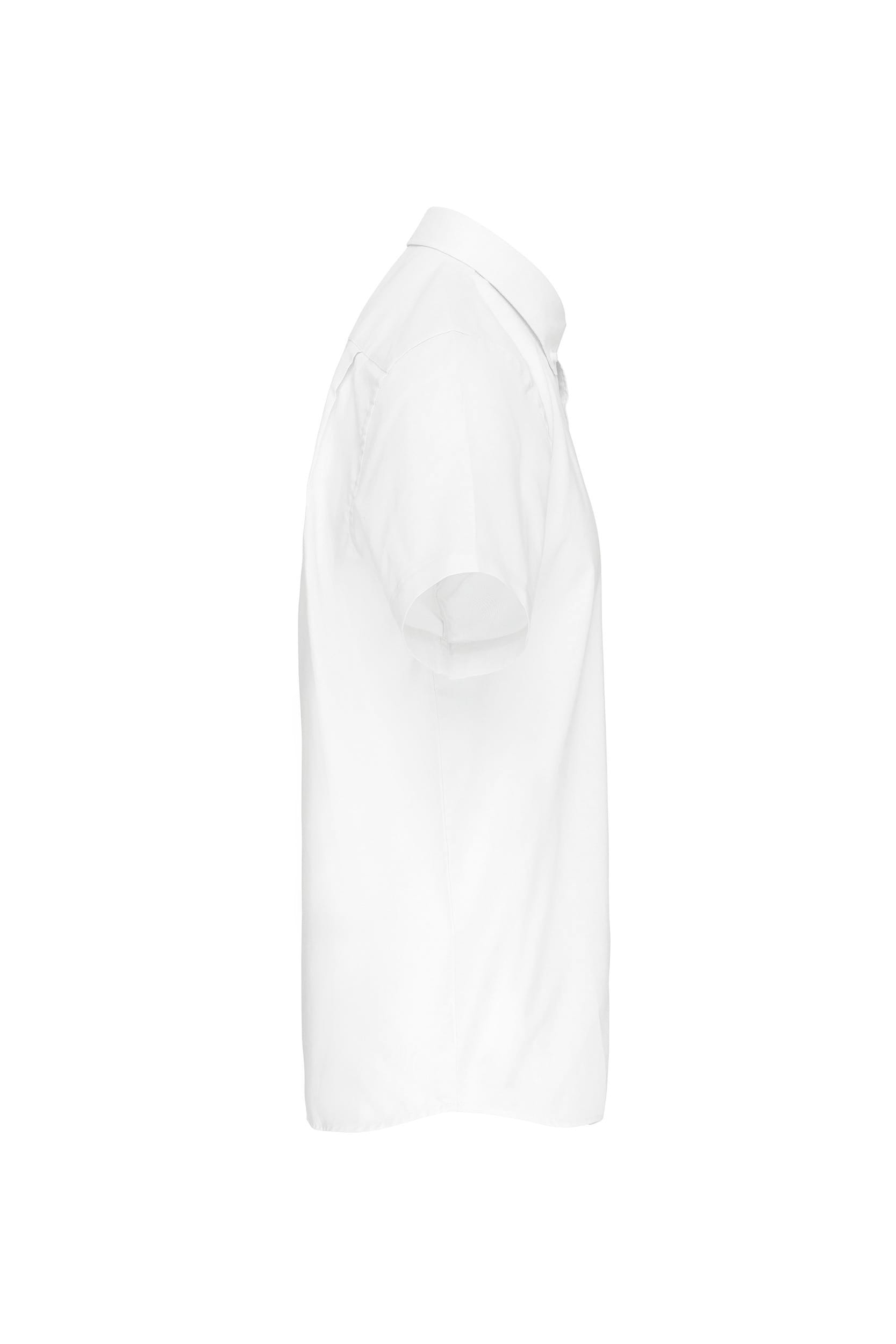 Heren non-iron micro sergé overhemd korte mouwen