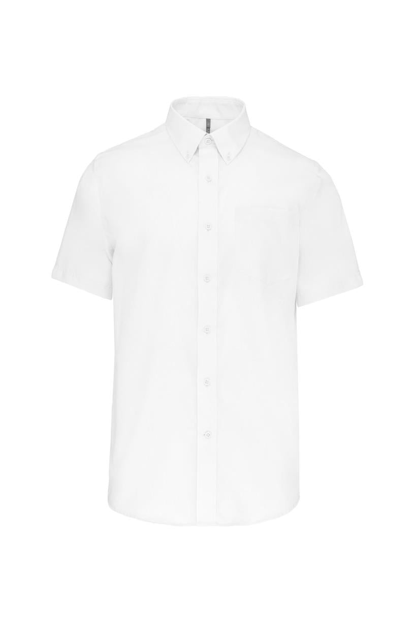 Heren non-iron micro sergé overhemd korte mouwen