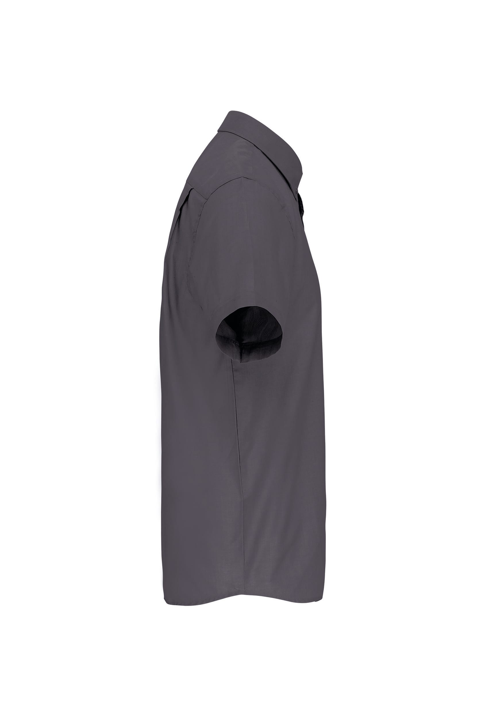 Heren non-iron micro sergé overhemd korte mouwen