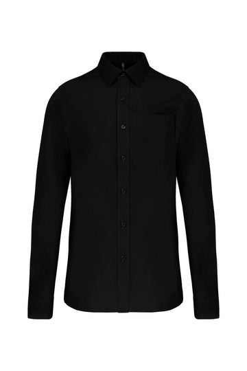 Heren poplin overhemd lange mouwen