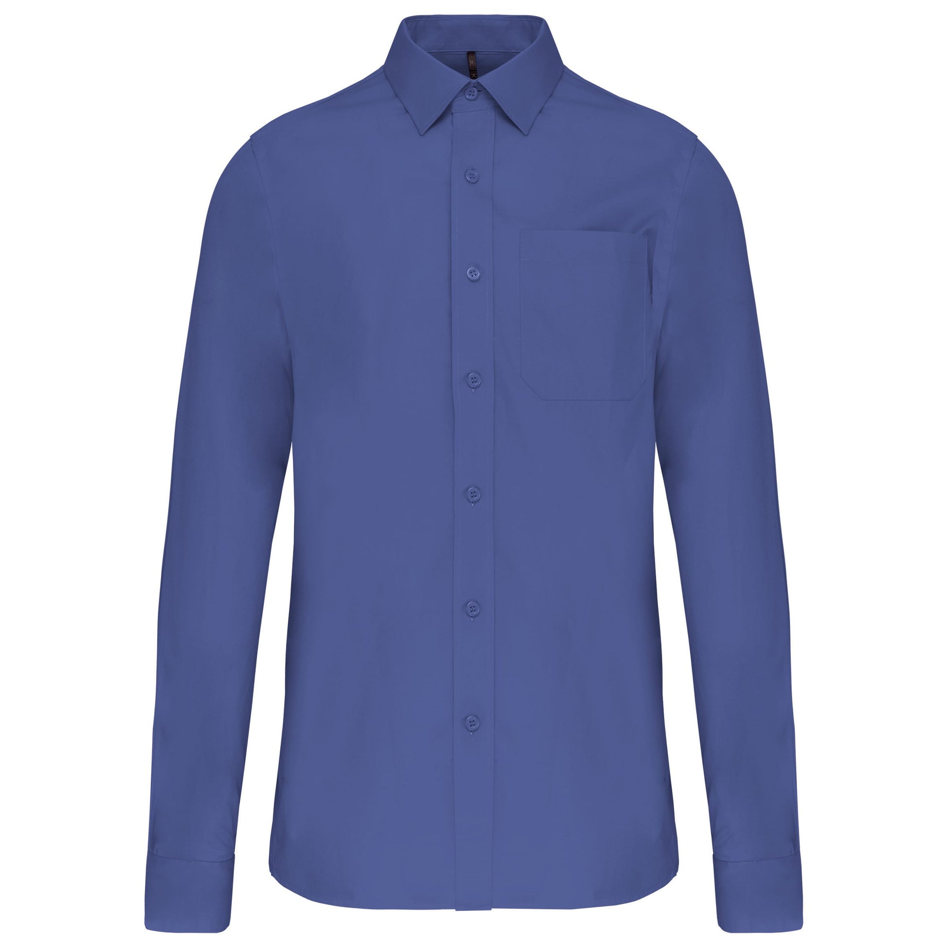 Heren poplin overhemd lange mouwen