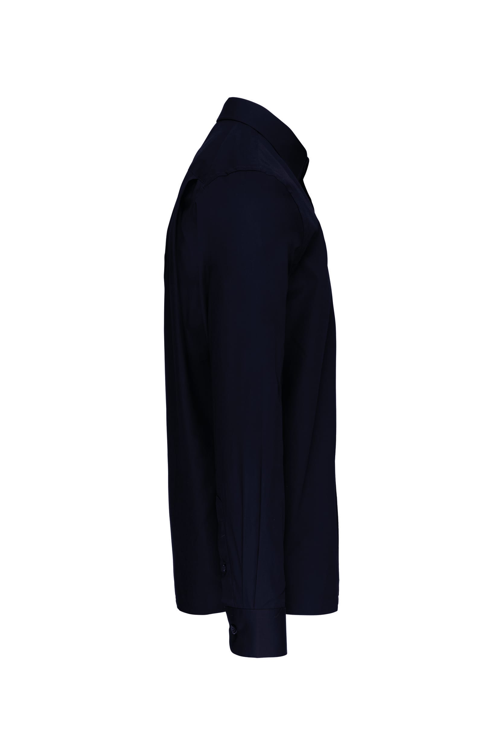 Heren poplin overhemd lange mouwen