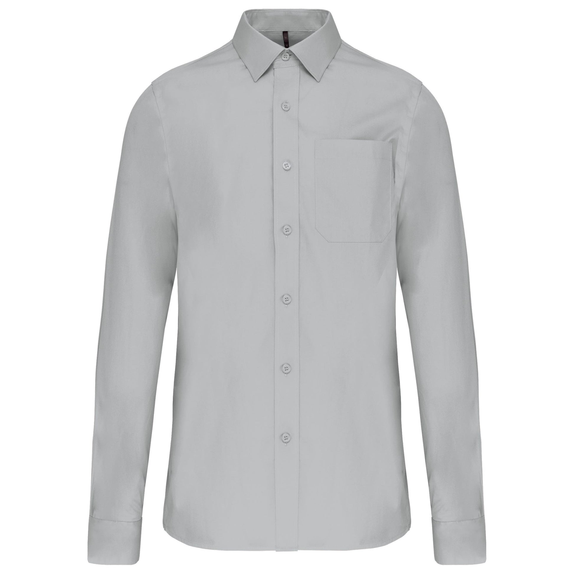 Heren poplin overhemd lange mouwen