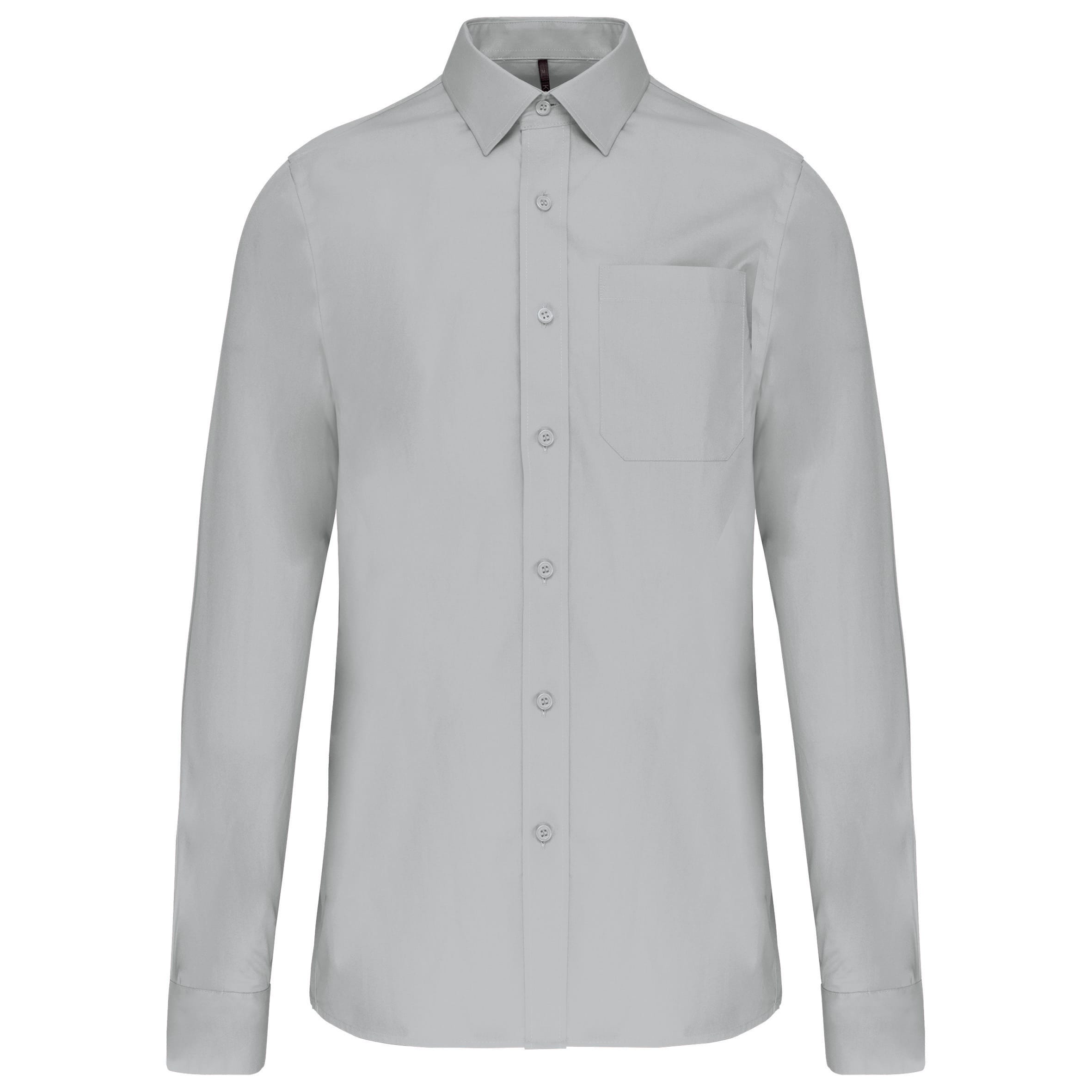 Heren poplin overhemd lange mouwen