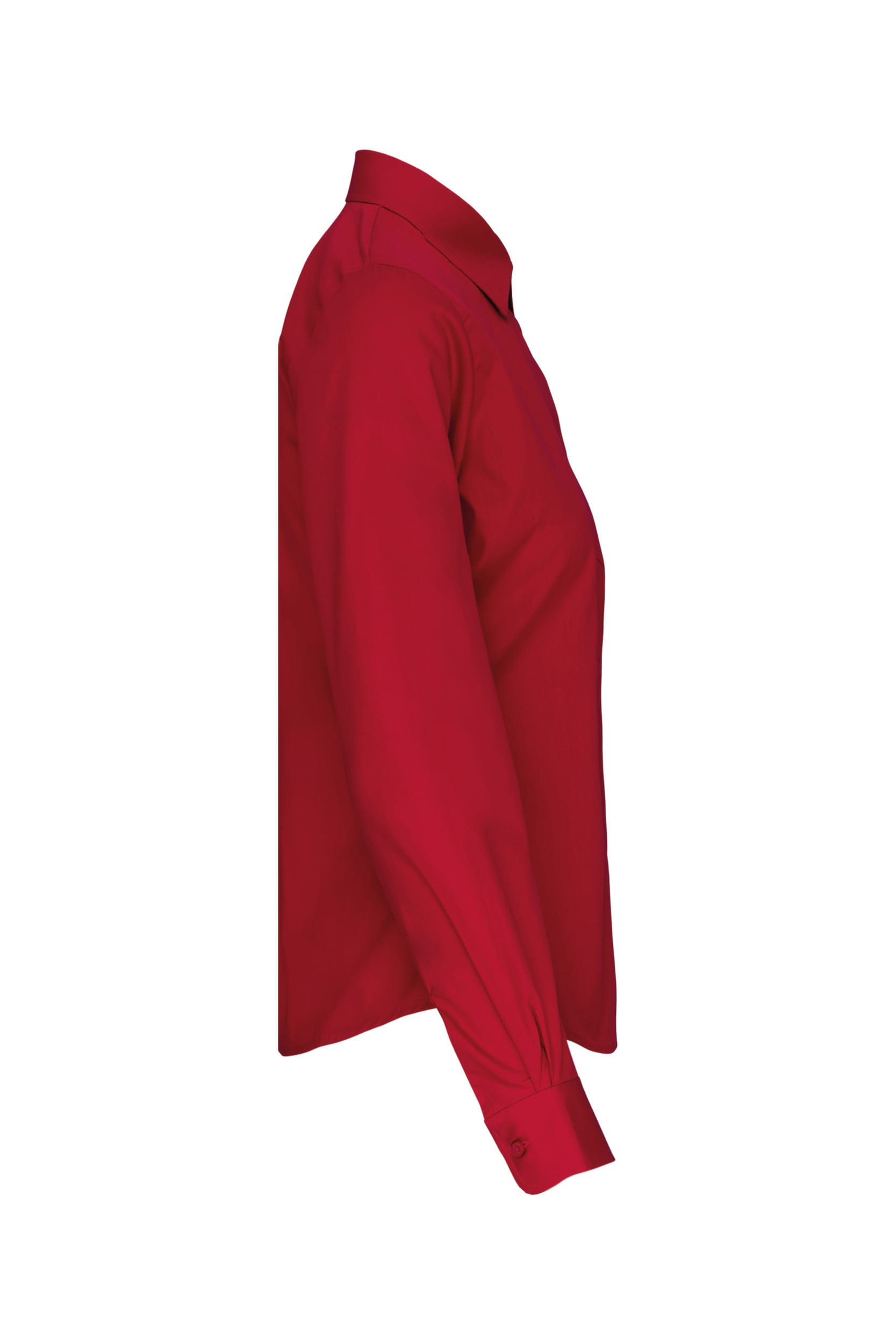 Dames poplin blouse lange mouwen