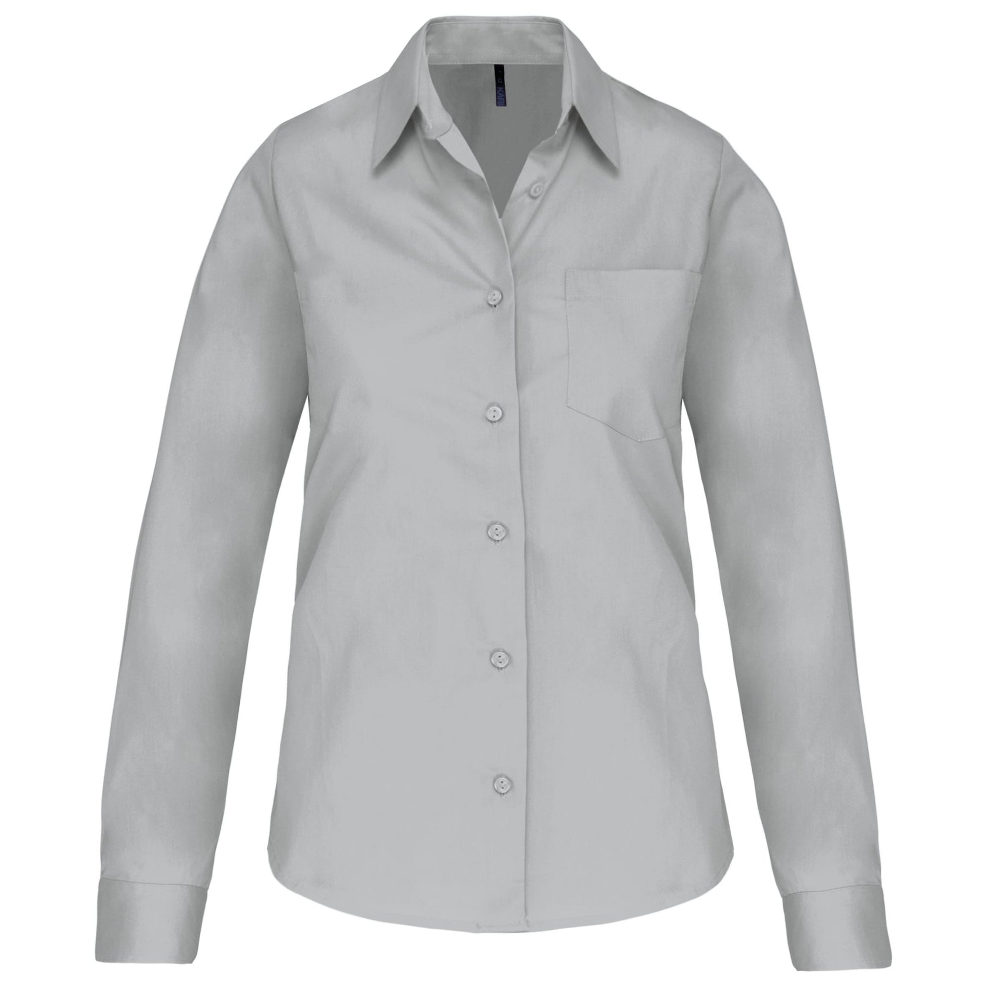 Dames poplin blouse lange mouwen