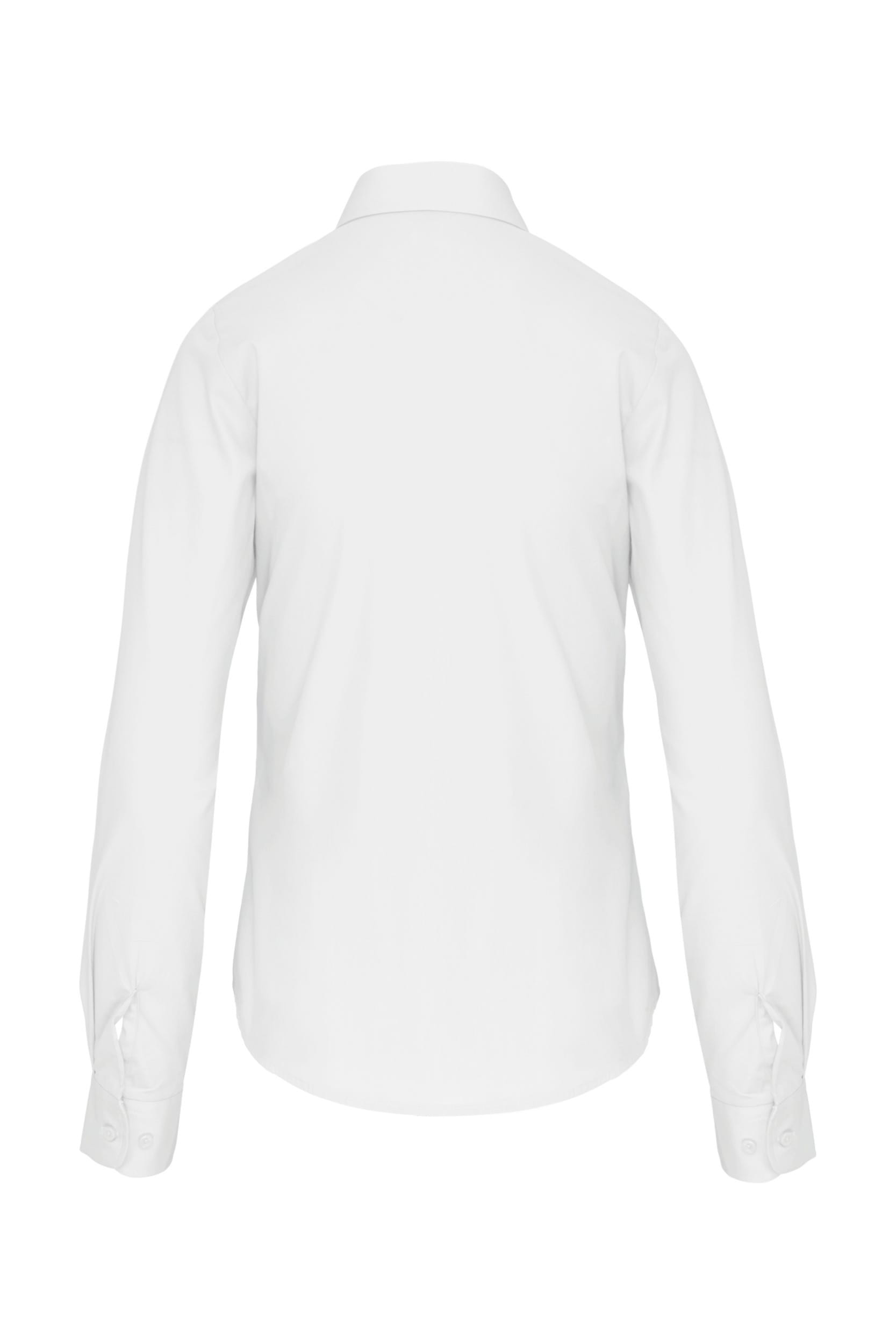 Dames poplin blouse lange mouwen
