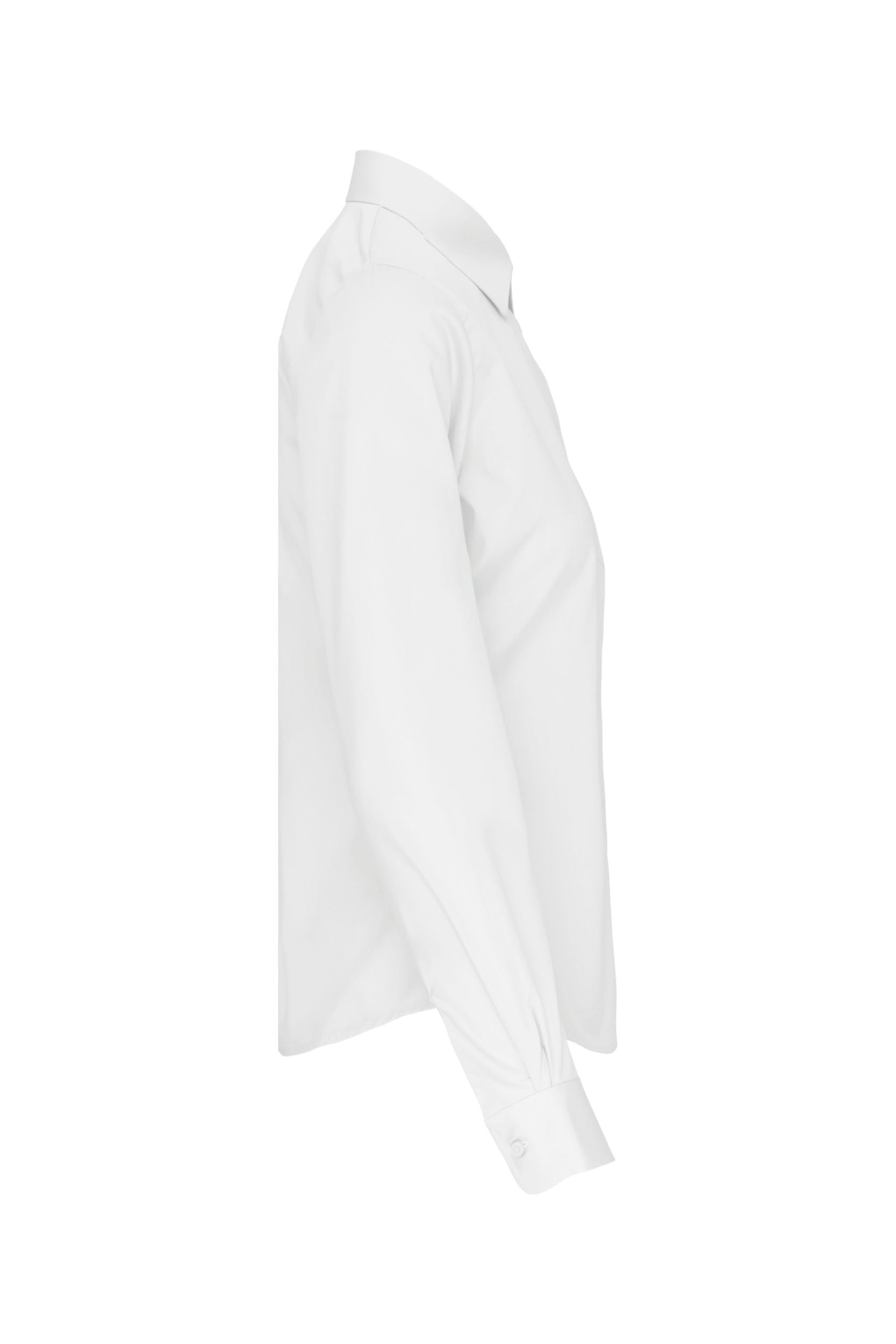 Dames poplin blouse lange mouwen