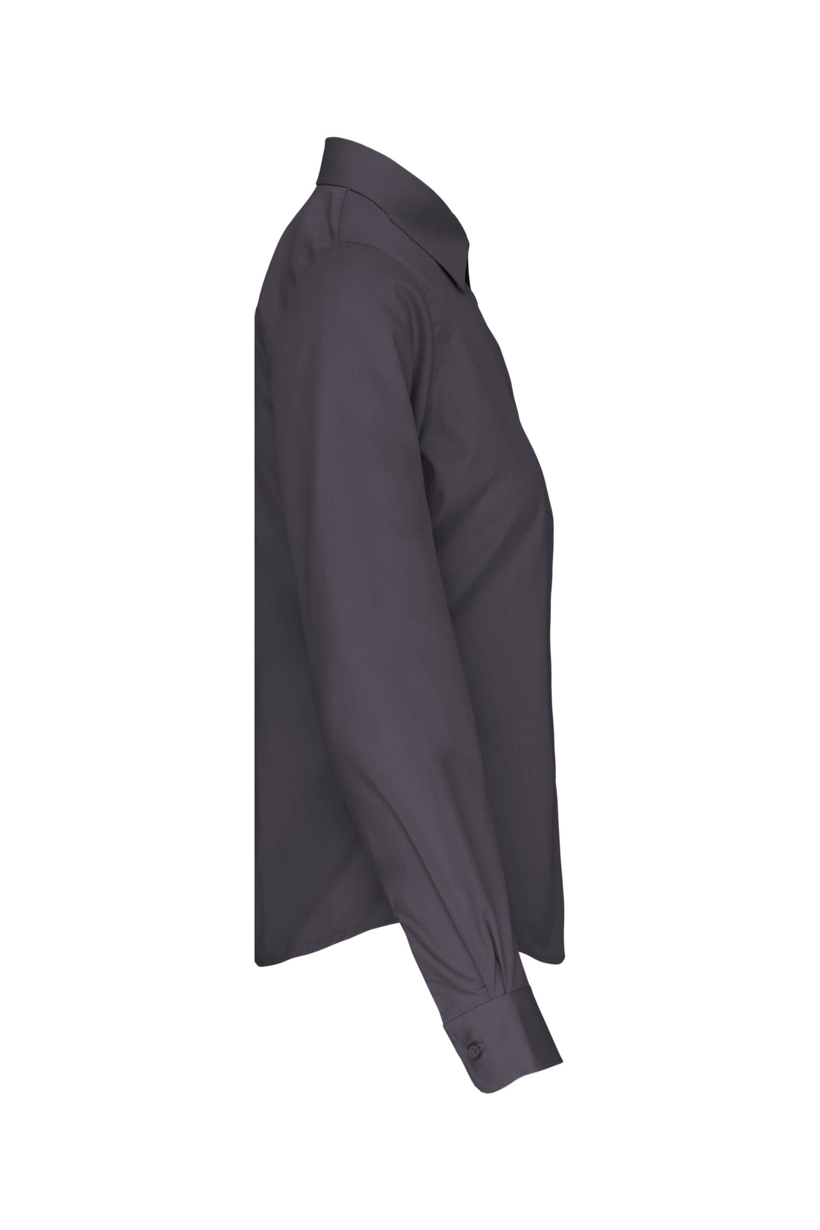 Dames poplin blouse lange mouwen