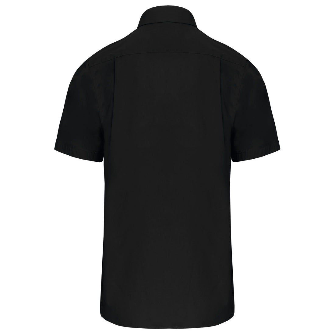 Heren poplin overhemd korte mouwen