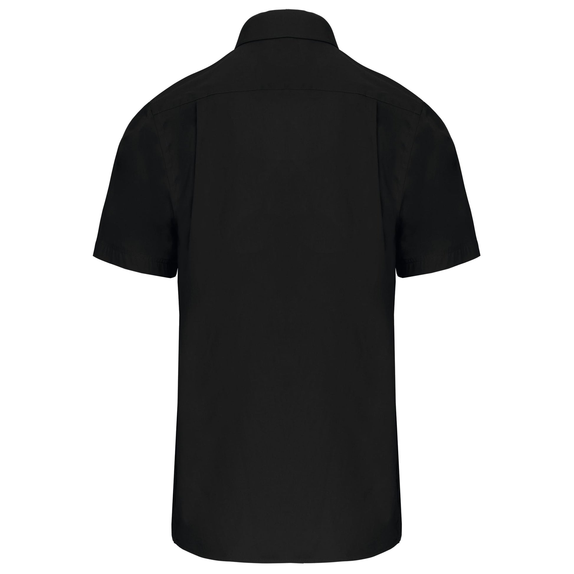Heren poplin overhemd korte mouwen