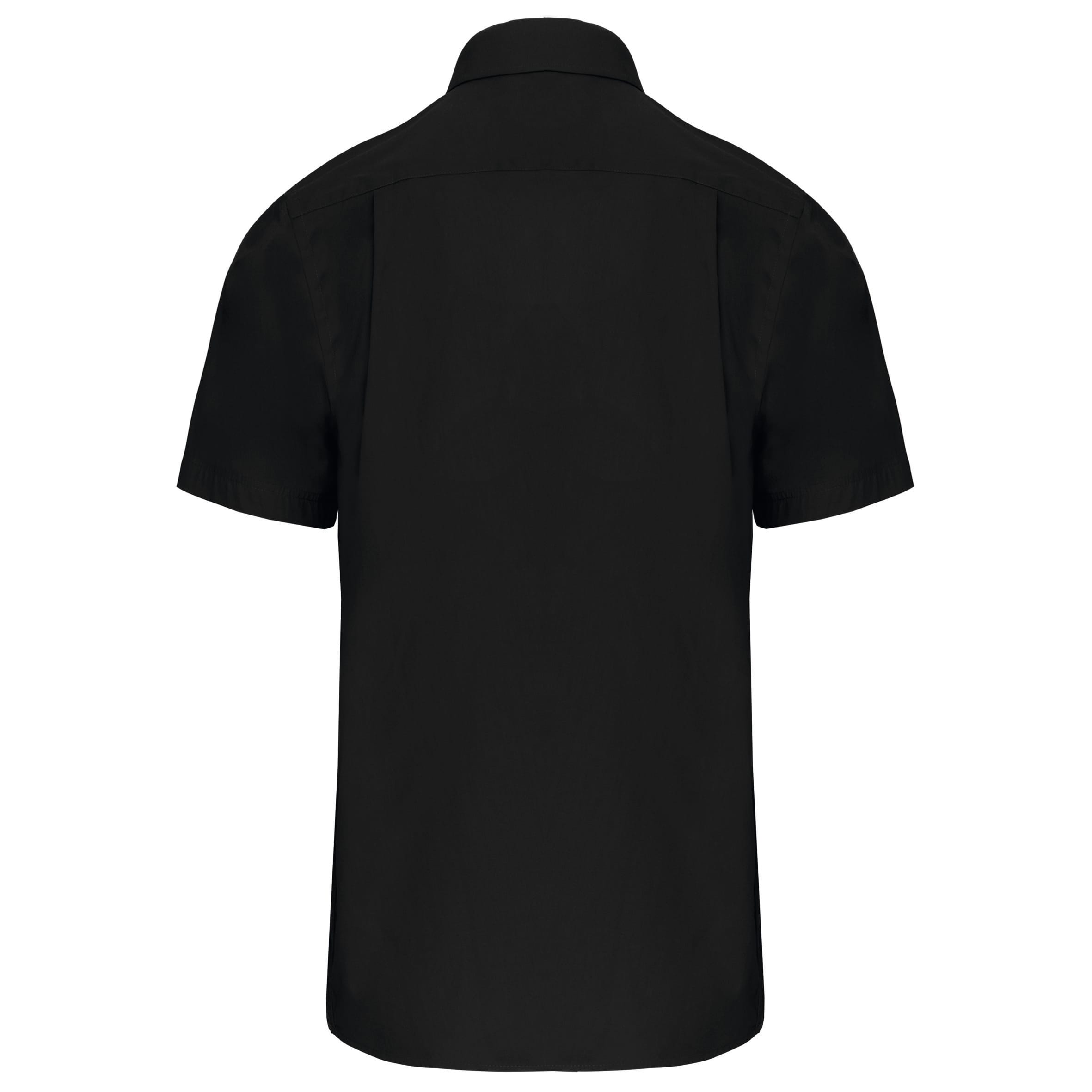 Heren poplin overhemd korte mouwen