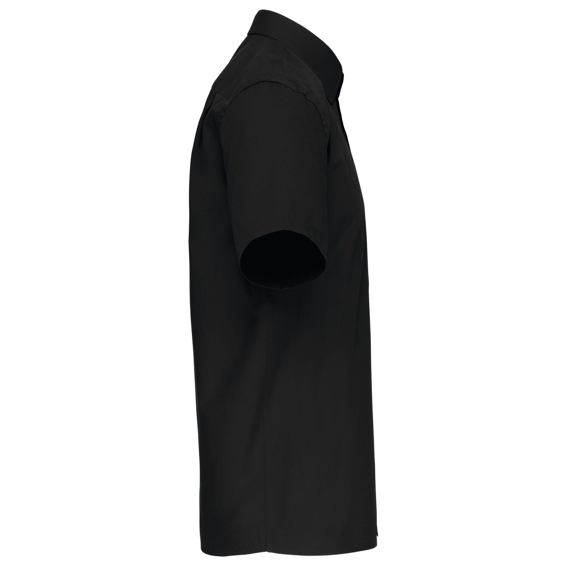 Heren poplin overhemd korte mouwen