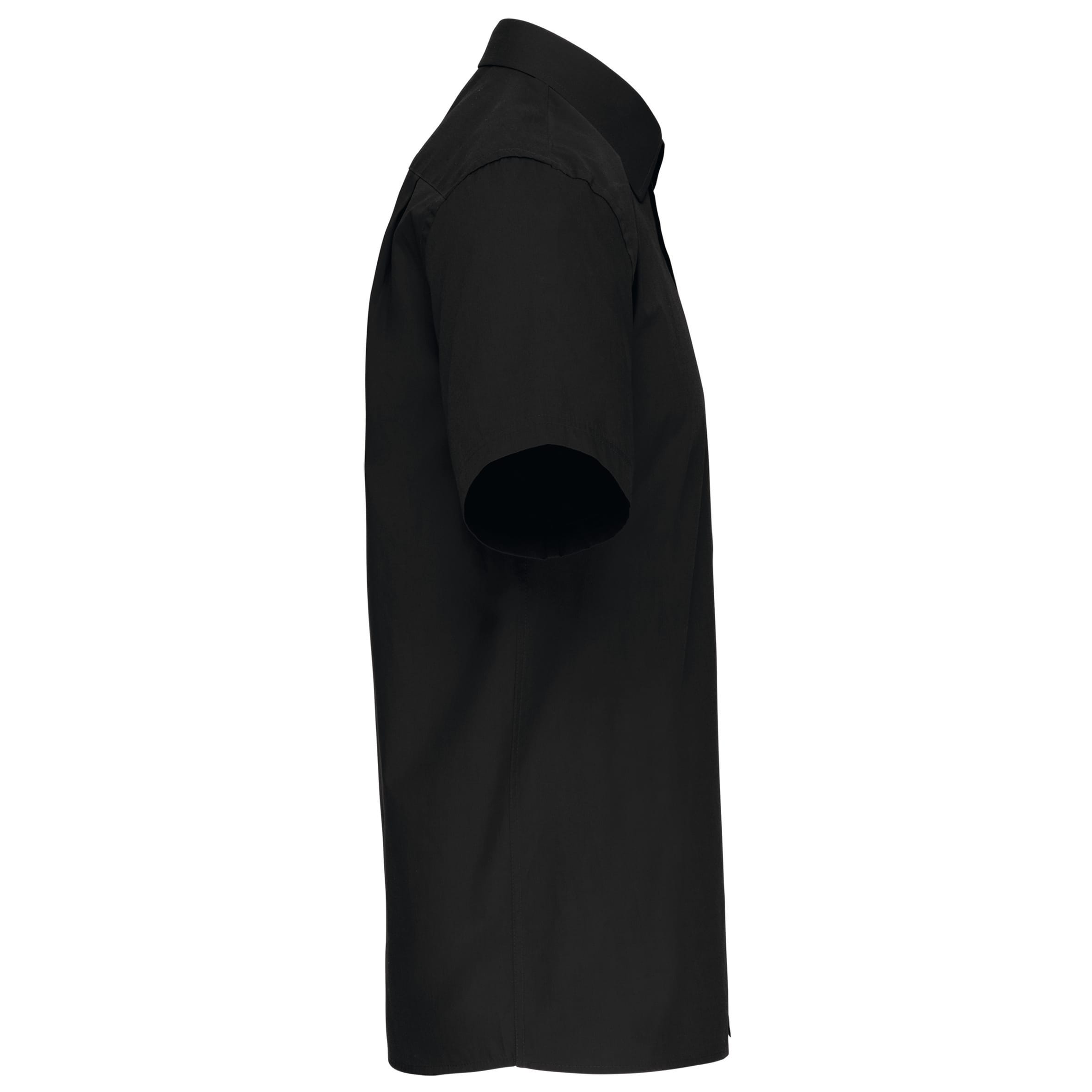 Heren poplin overhemd korte mouwen