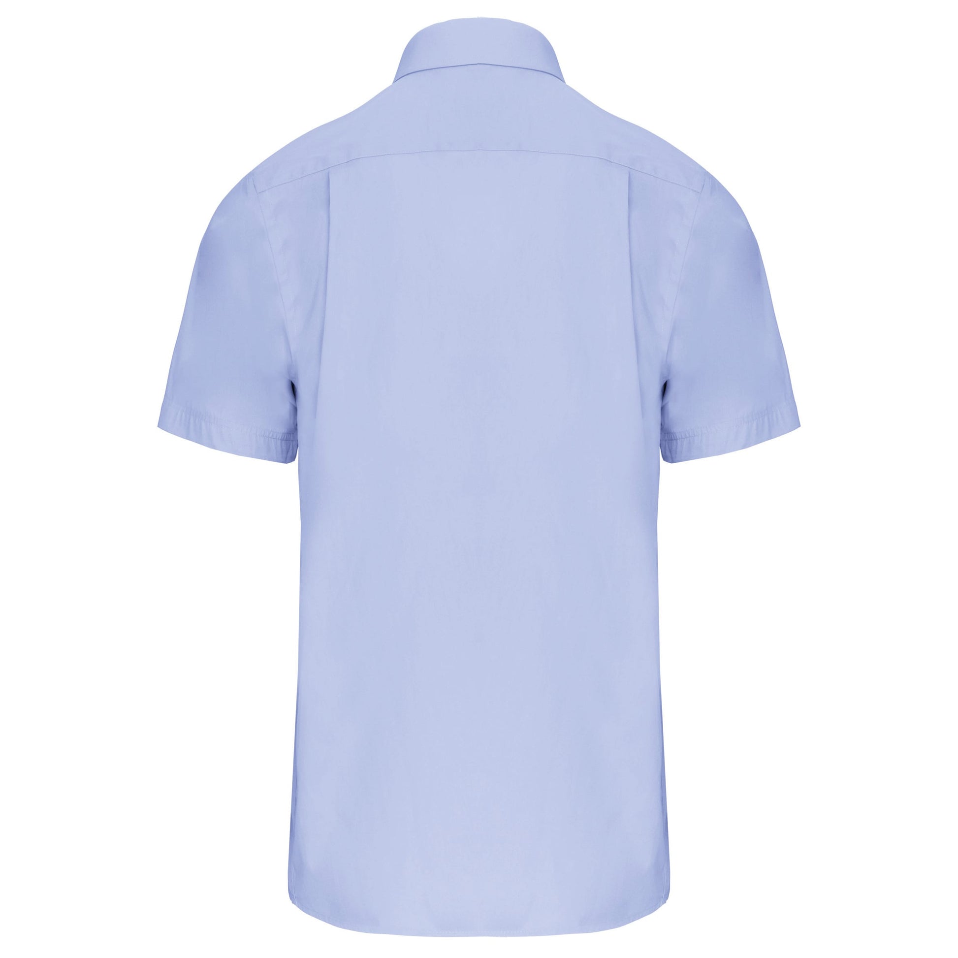 Heren poplin overhemd korte mouwen
