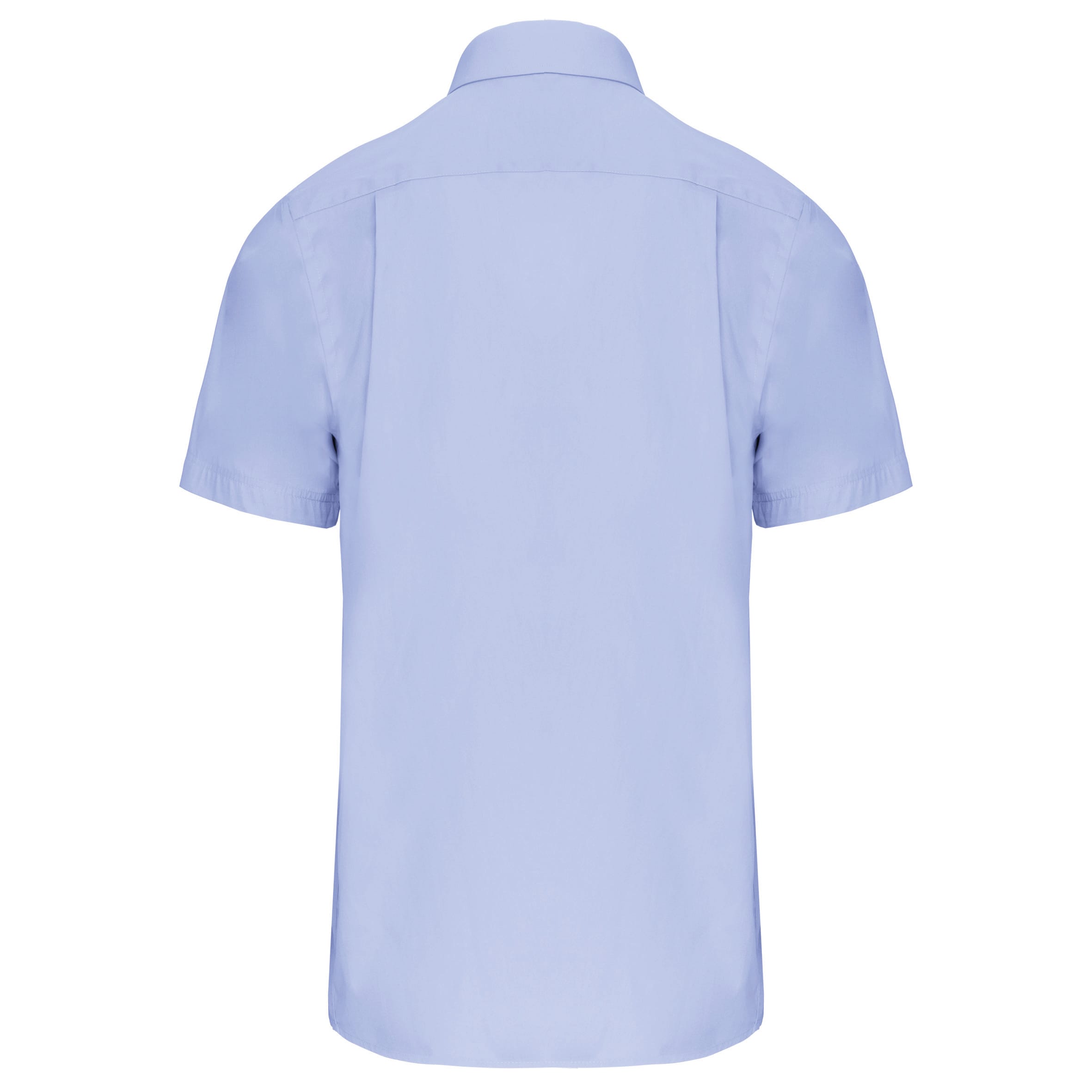 Heren poplin overhemd korte mouwen