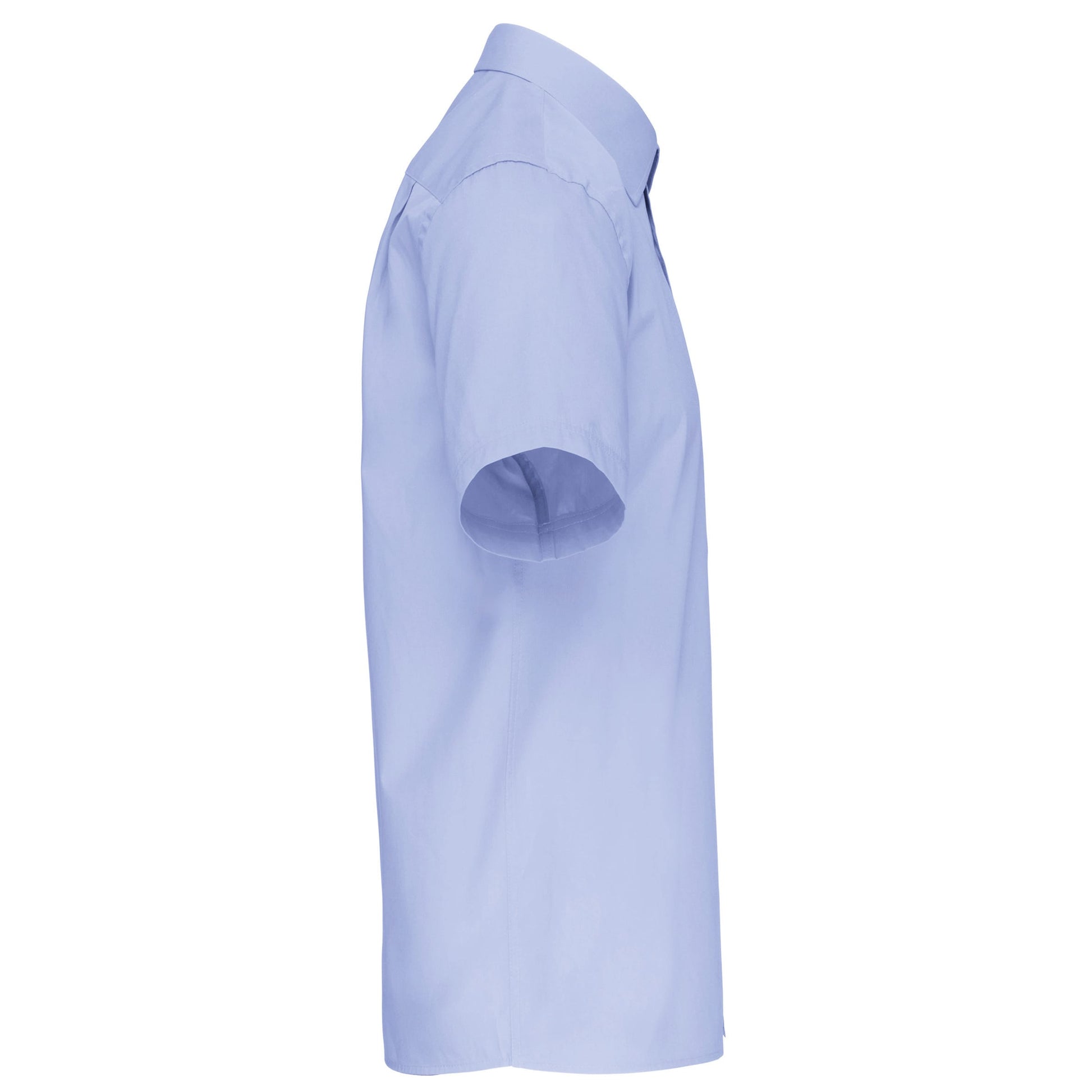 Heren poplin overhemd korte mouwen