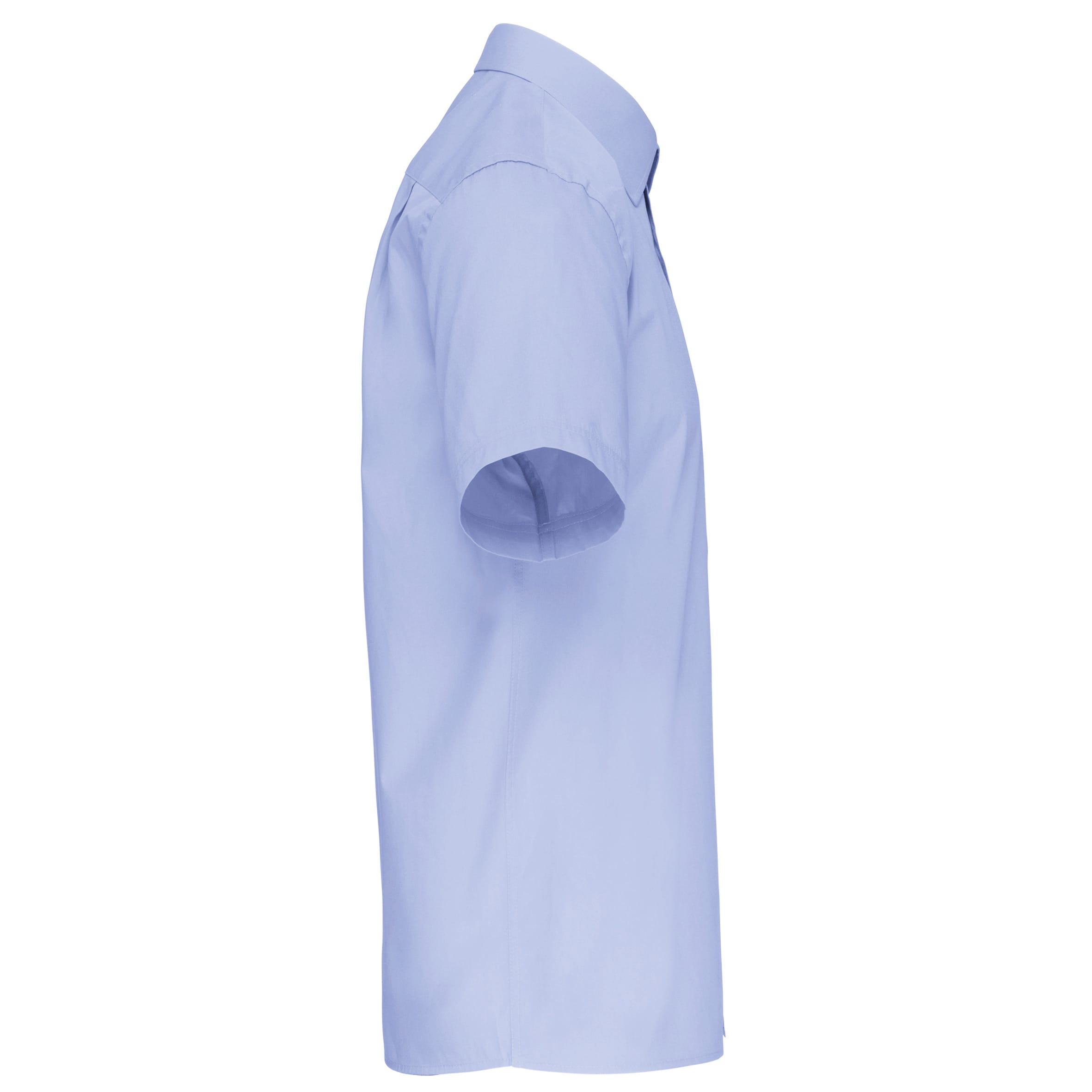 Heren poplin overhemd korte mouwen