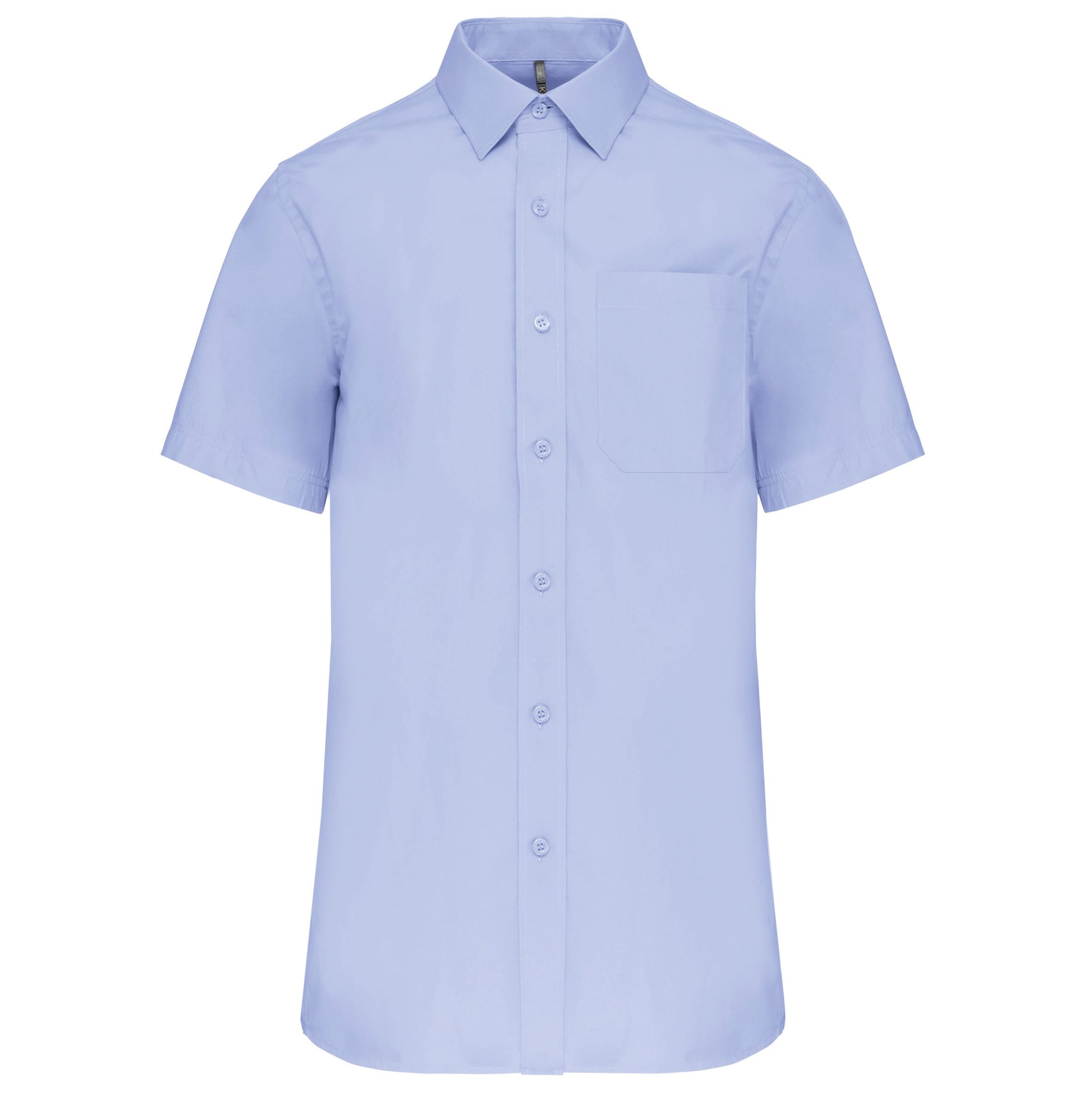 Heren poplin overhemd korte mouwen