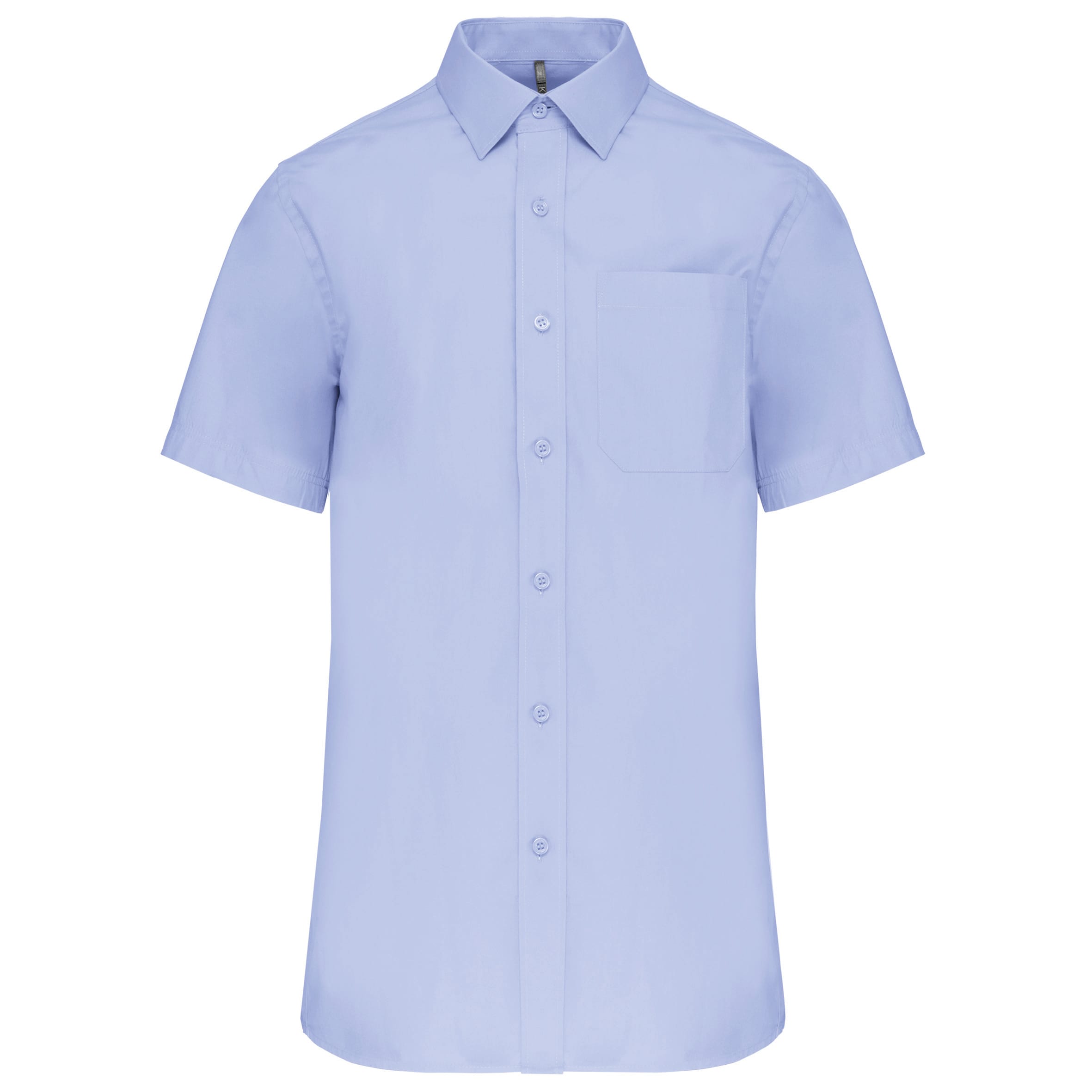 Heren poplin overhemd korte mouwen
