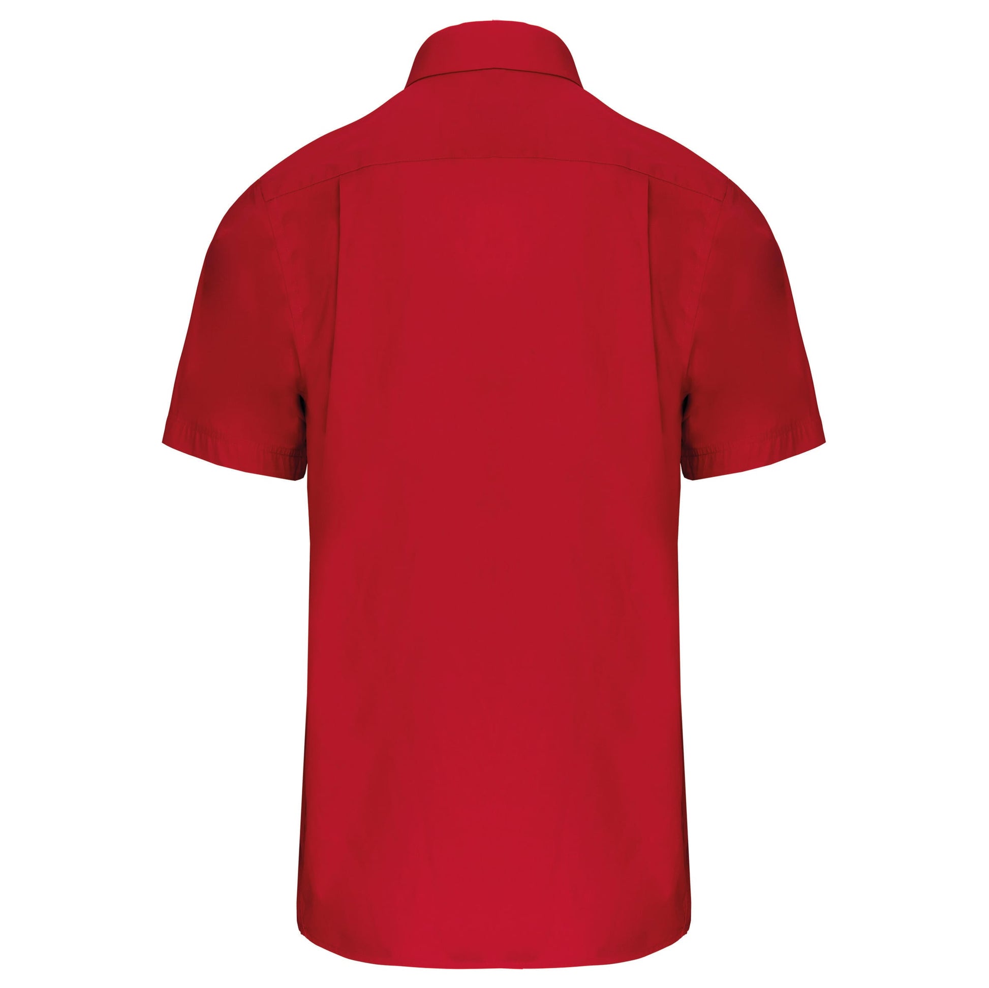 Heren poplin overhemd korte mouwen