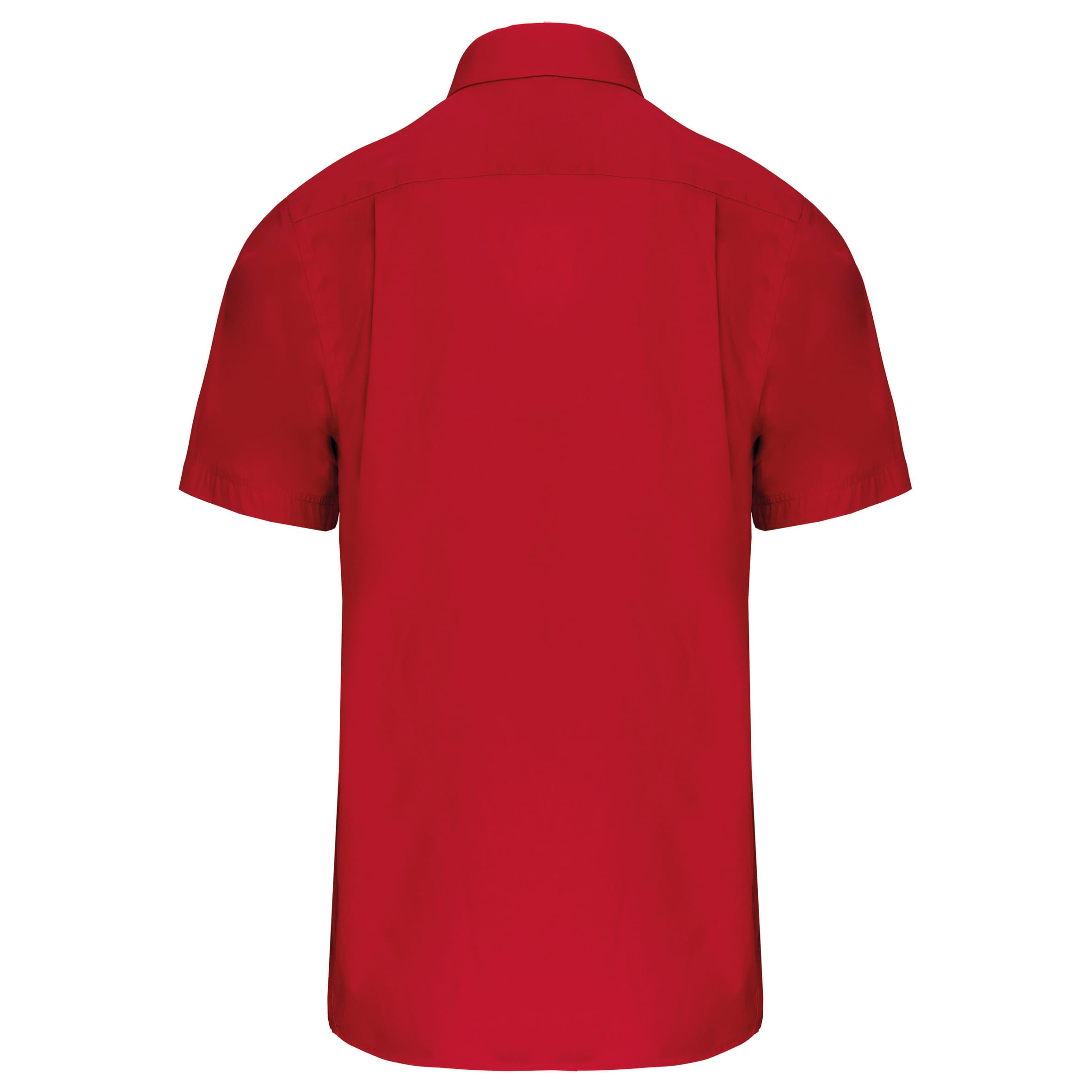 Heren poplin overhemd korte mouwen