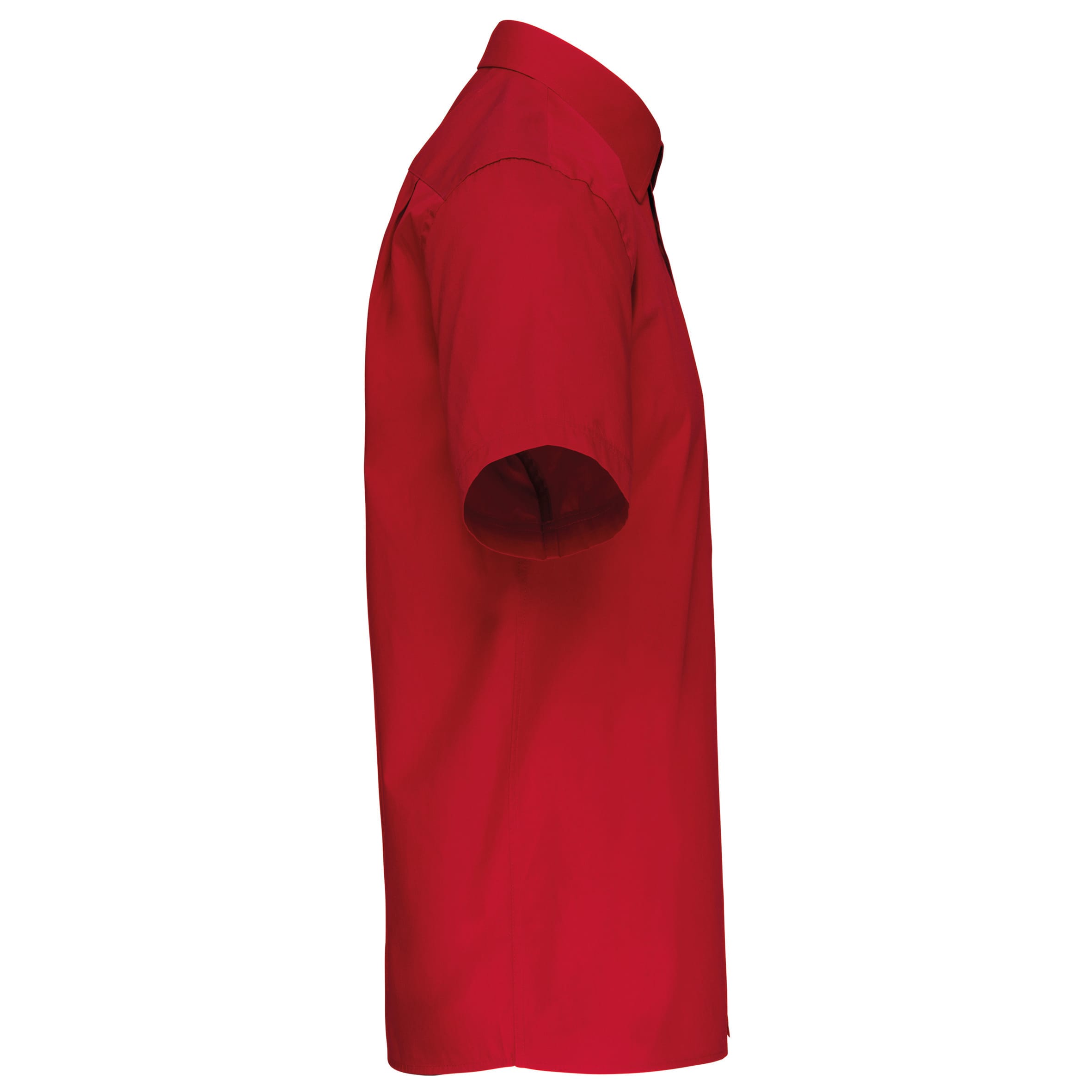 Heren poplin overhemd korte mouwen