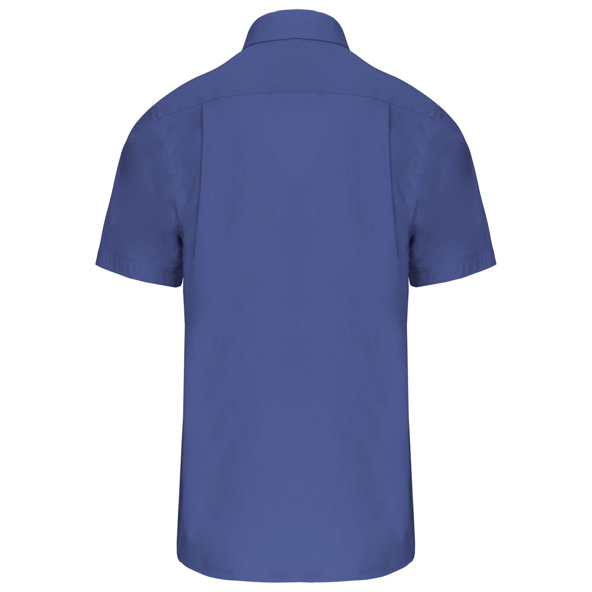 Heren poplin overhemd korte mouwen
