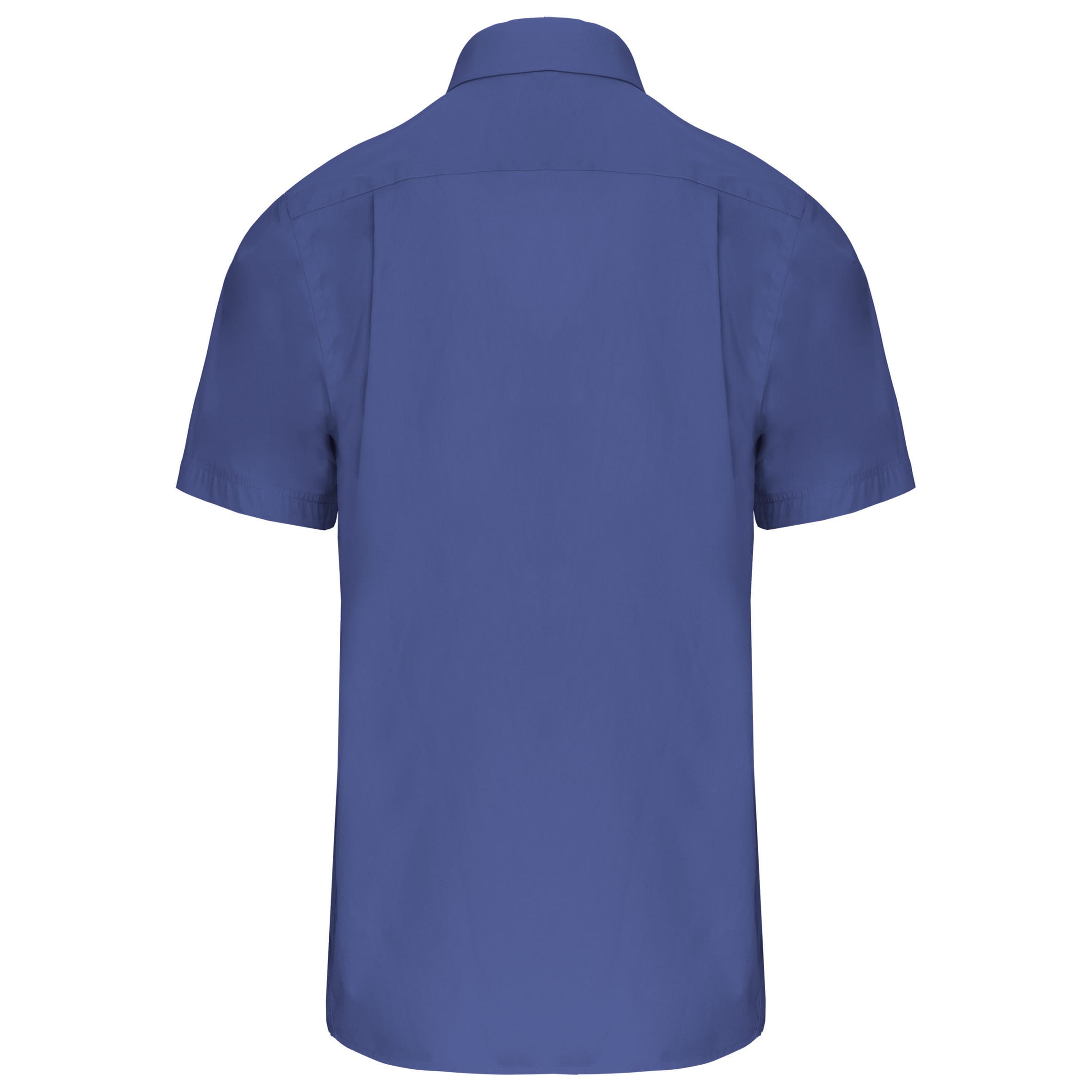 Heren poplin overhemd korte mouwen