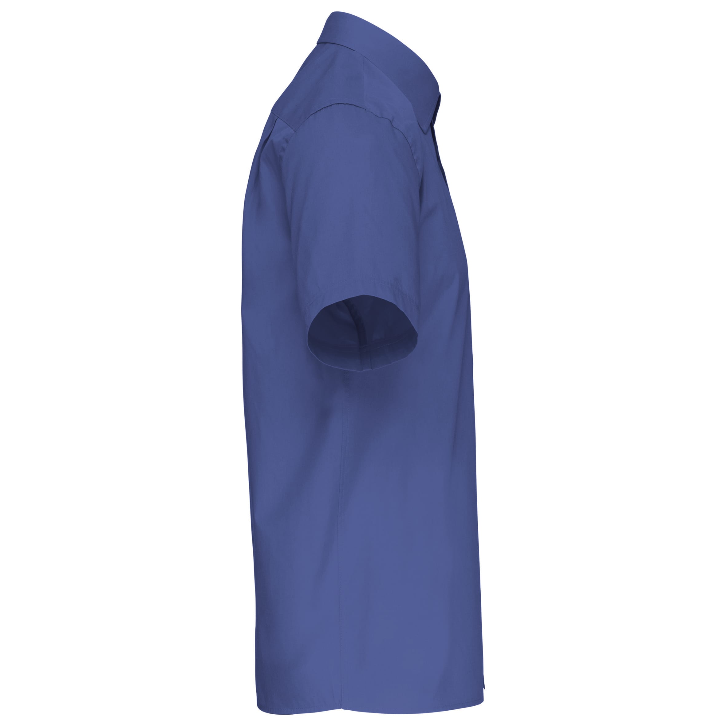 Heren poplin overhemd korte mouwen