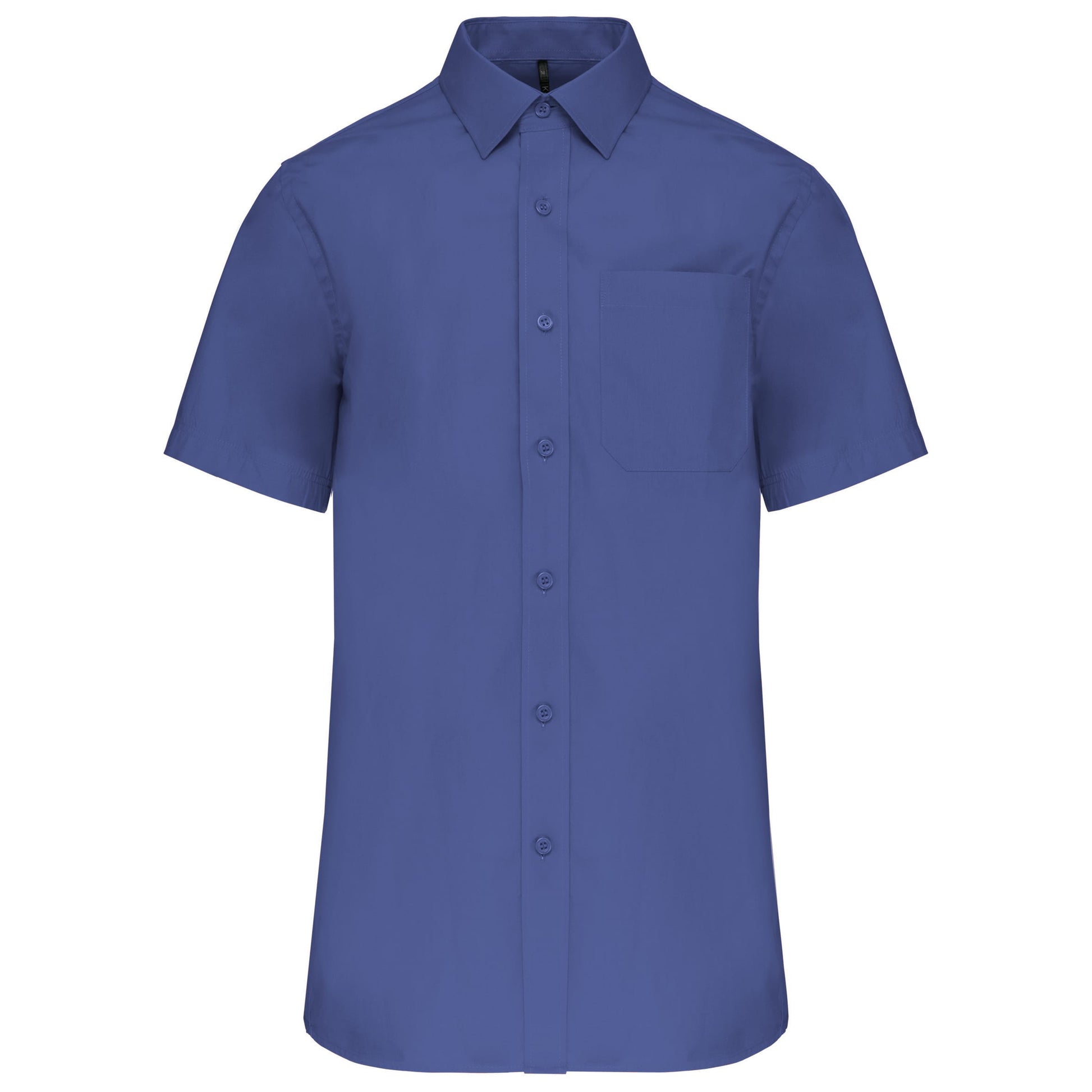 Heren poplin overhemd korte mouwen