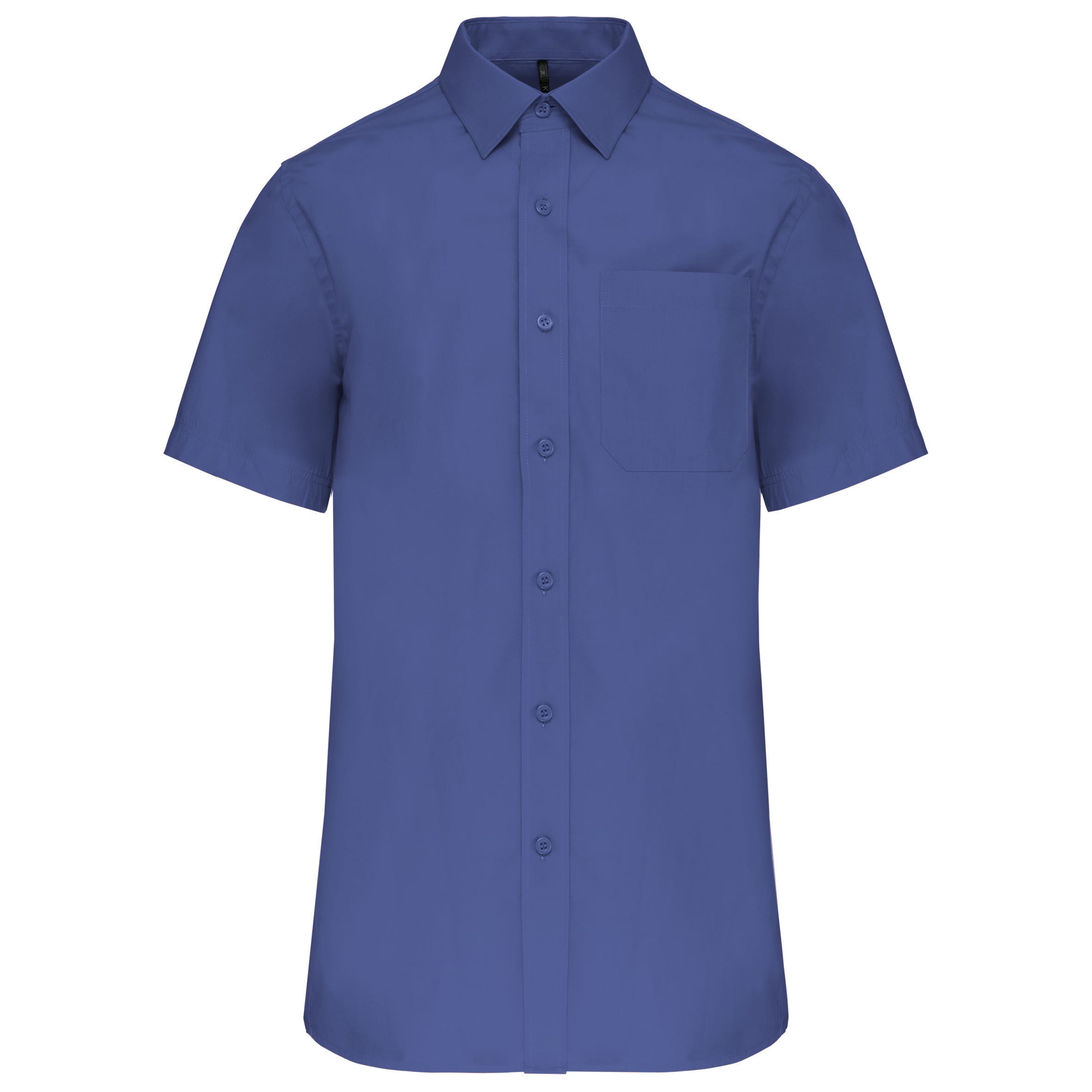 Heren poplin overhemd korte mouwen