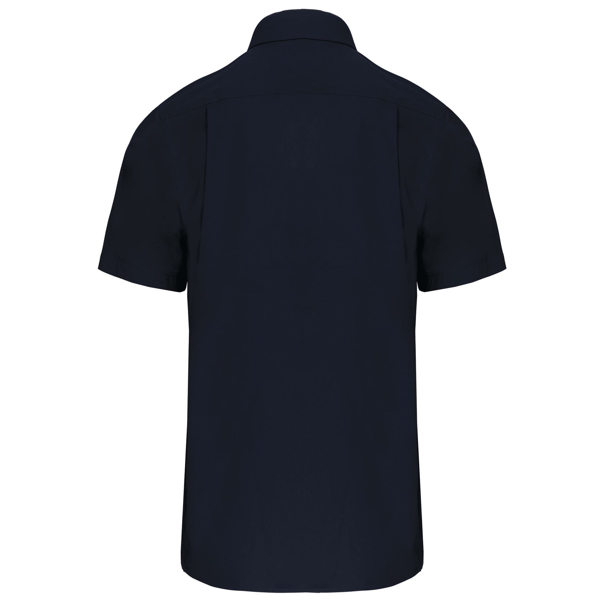 Heren poplin overhemd korte mouwen