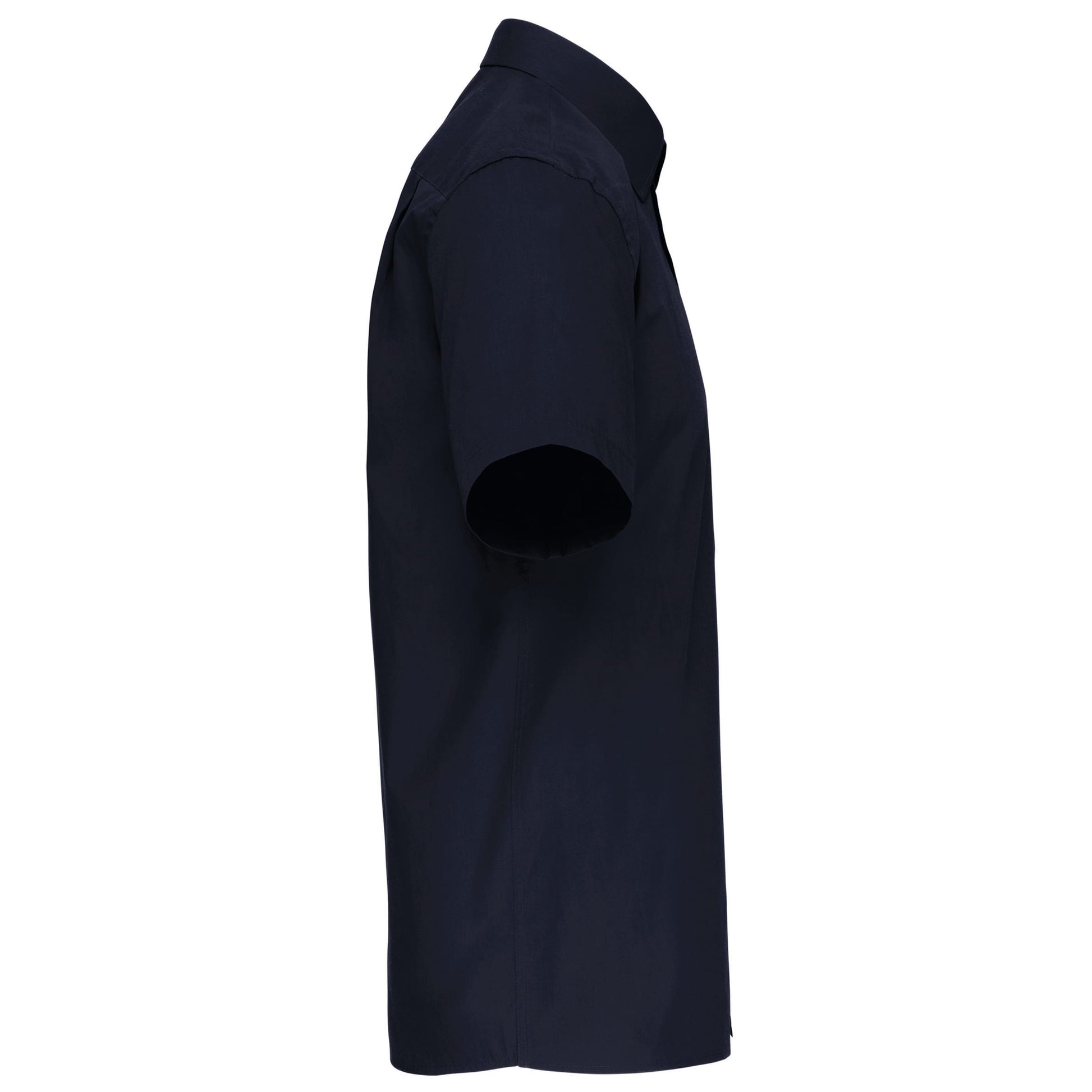 Heren poplin overhemd korte mouwen