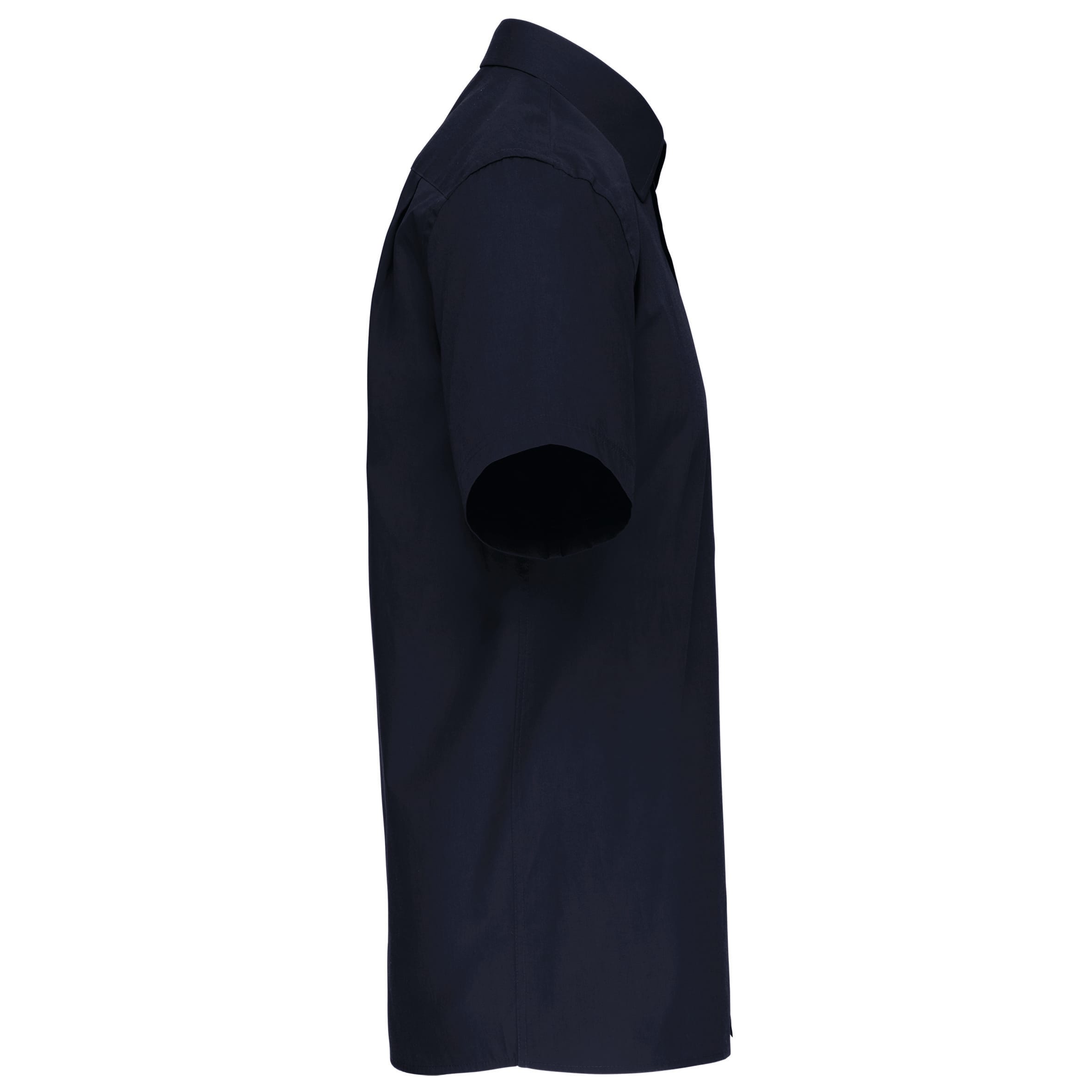 Heren poplin overhemd korte mouwen