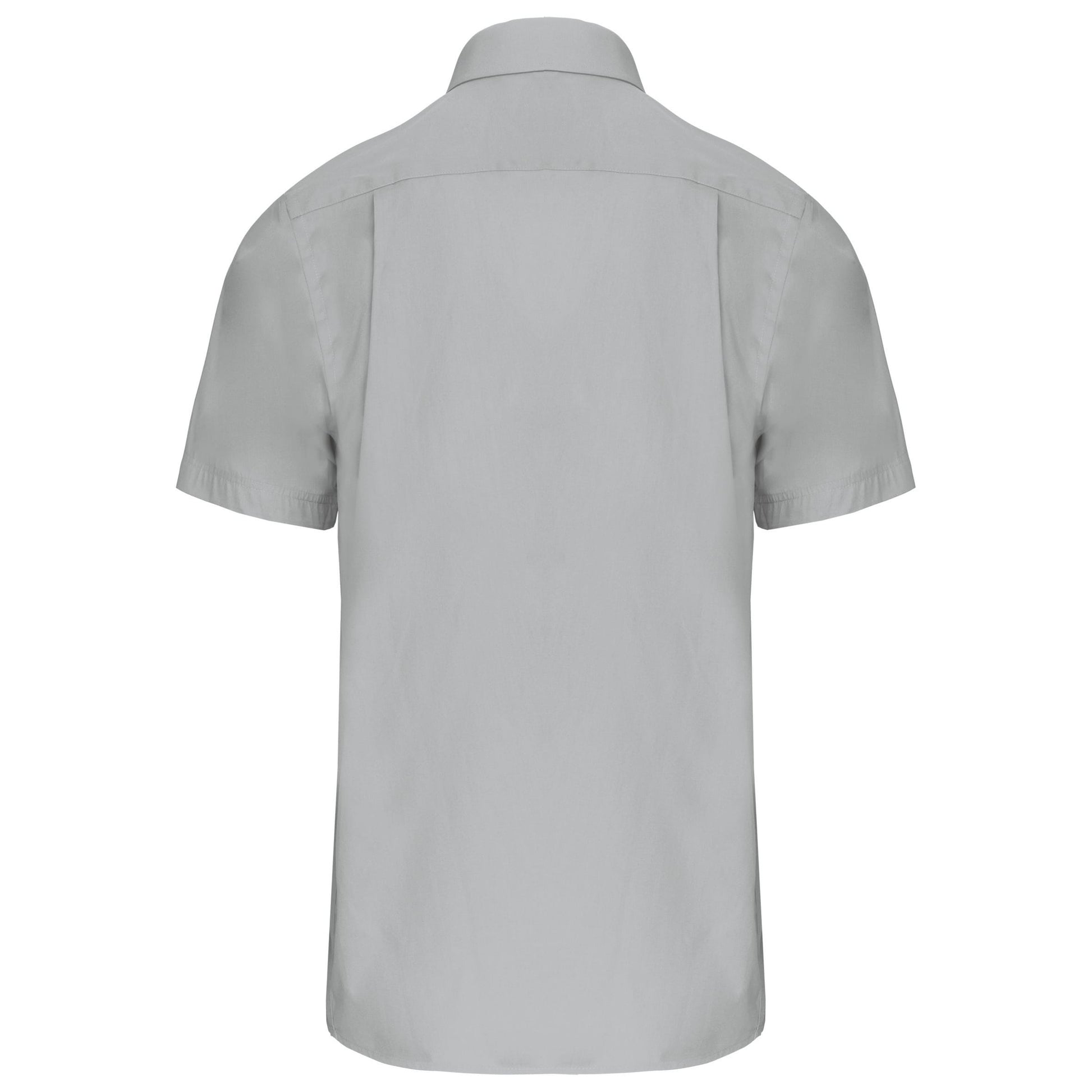 Heren poplin overhemd korte mouwen
