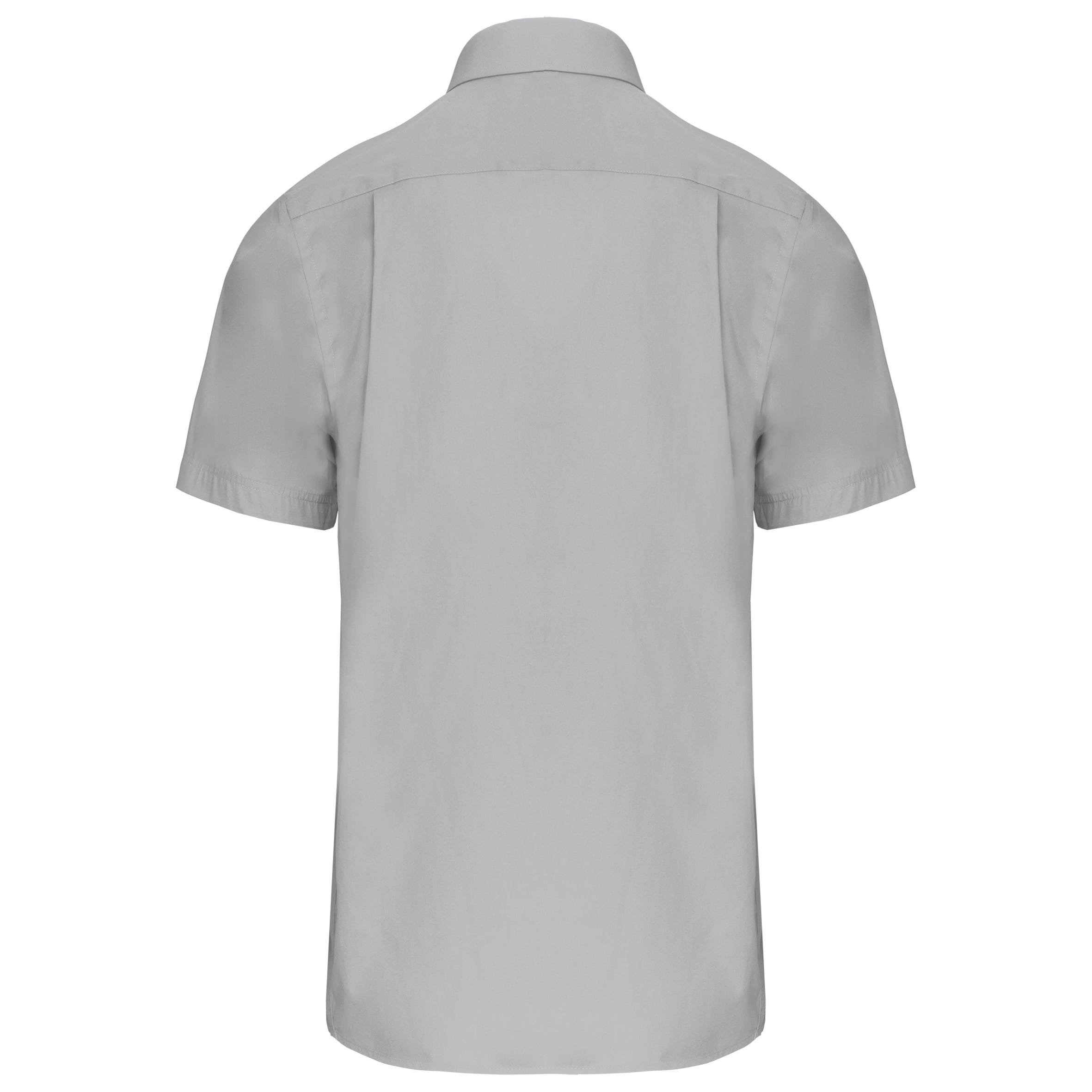 Heren poplin overhemd korte mouwen