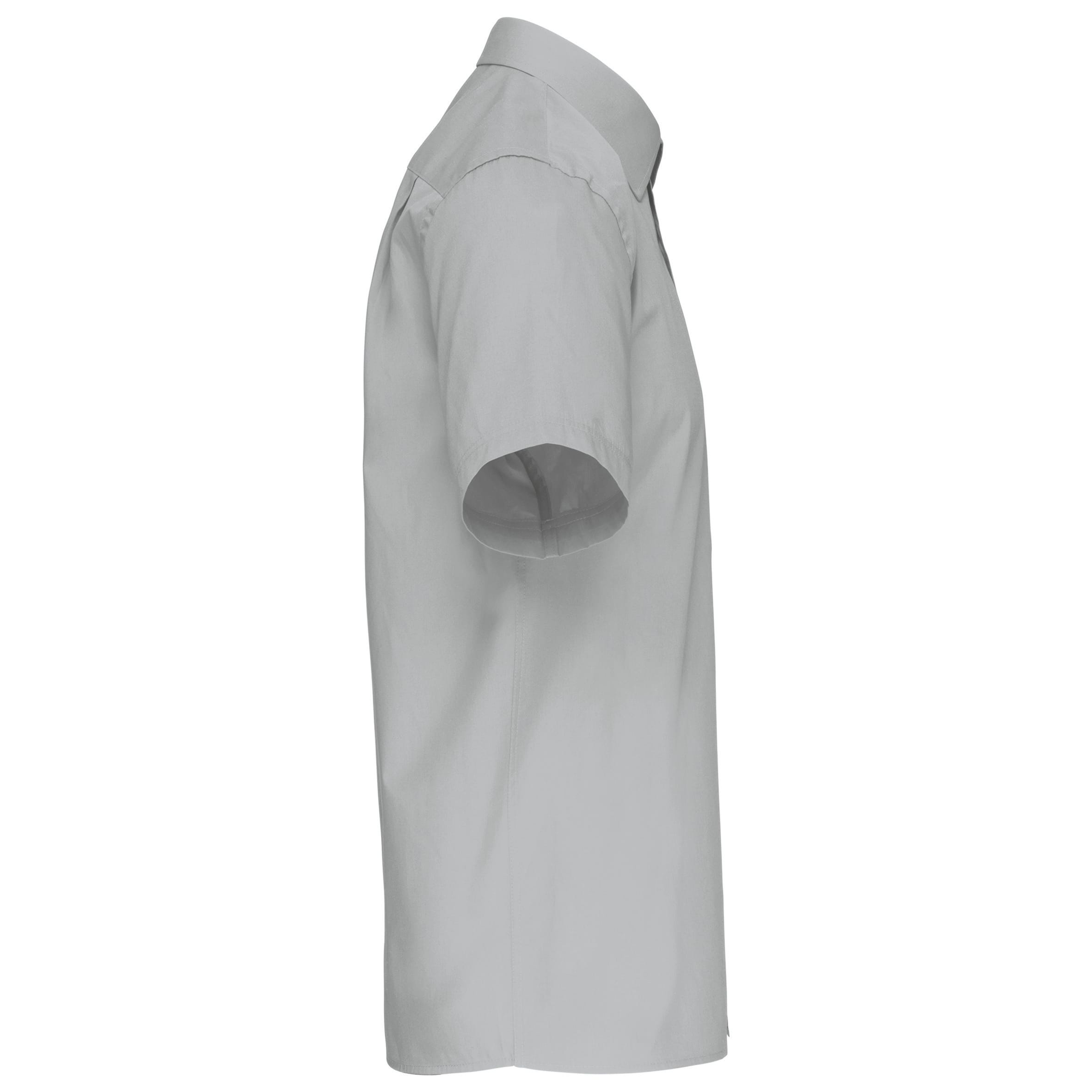 Heren poplin overhemd korte mouwen