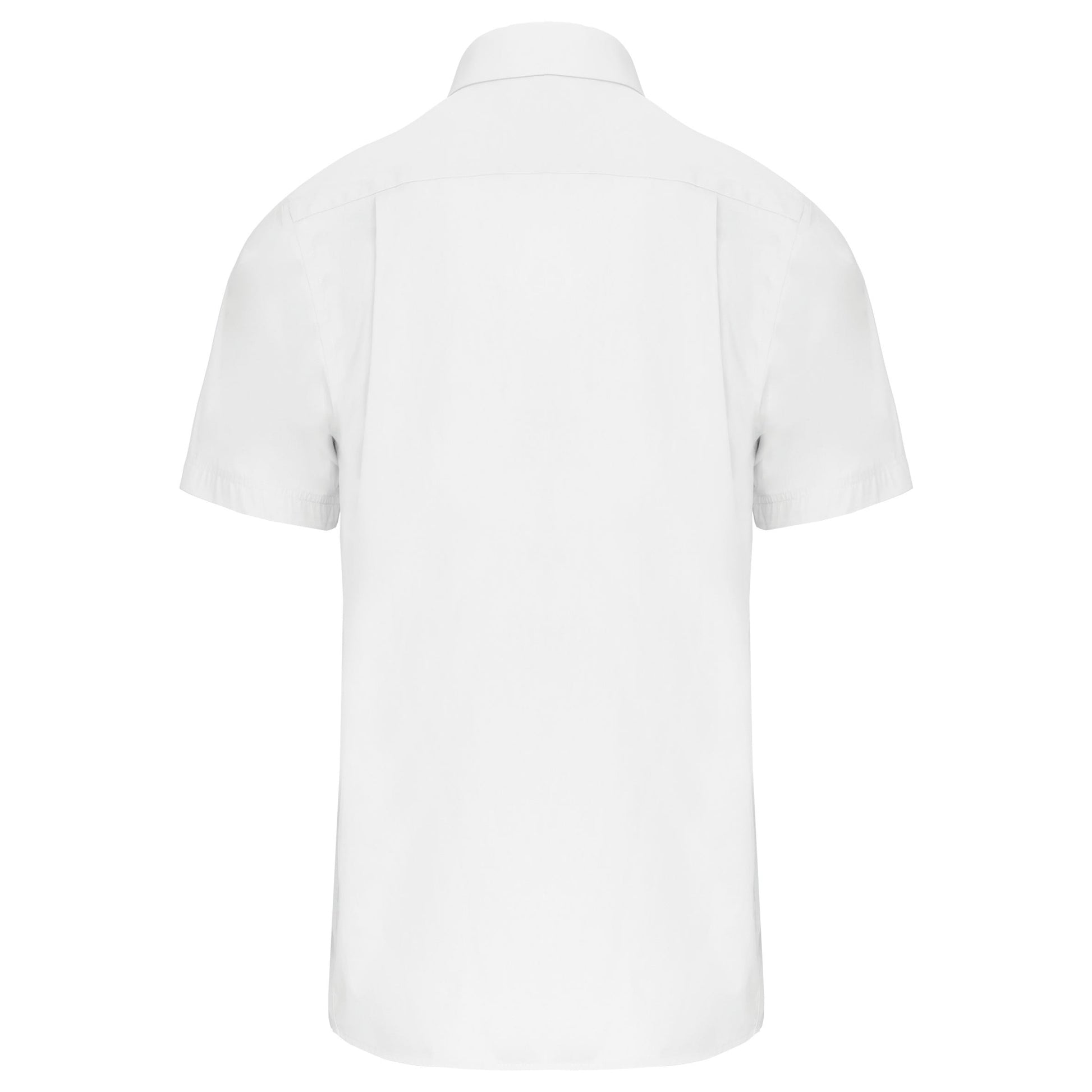 Heren poplin overhemd korte mouwen