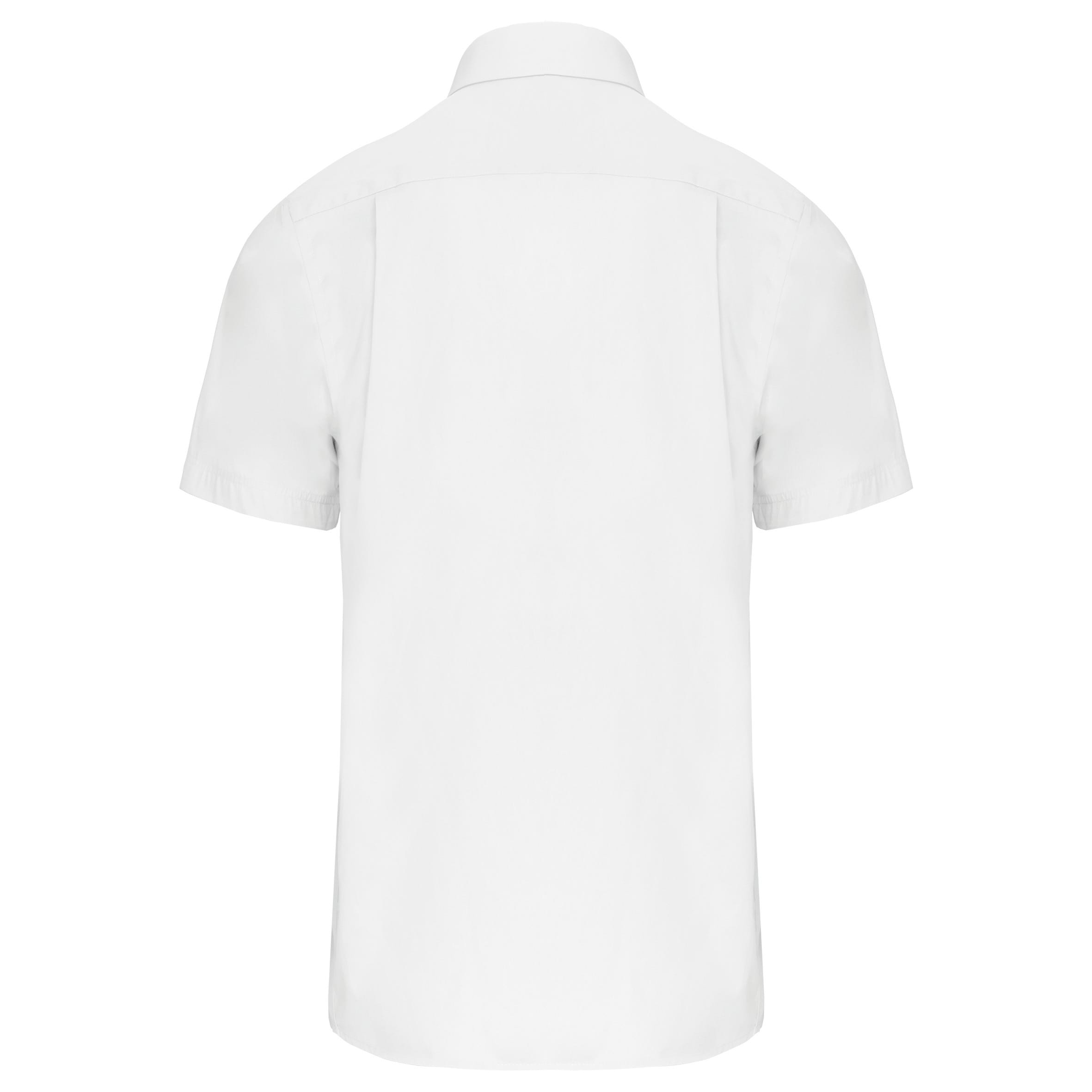 Heren poplin overhemd korte mouwen