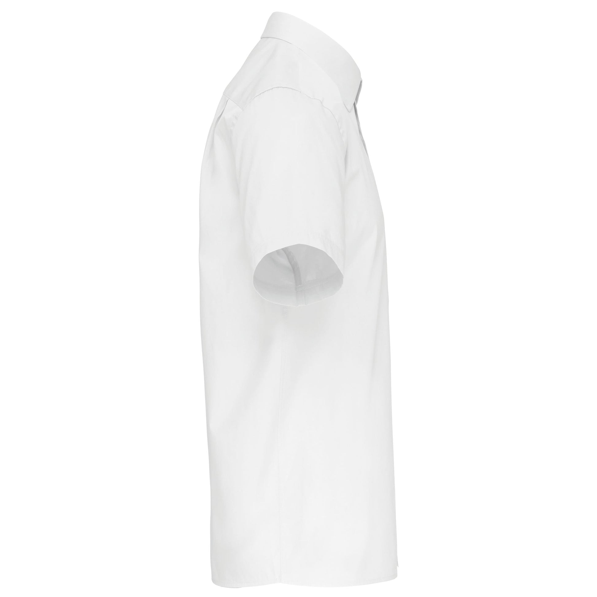 Heren poplin overhemd korte mouwen