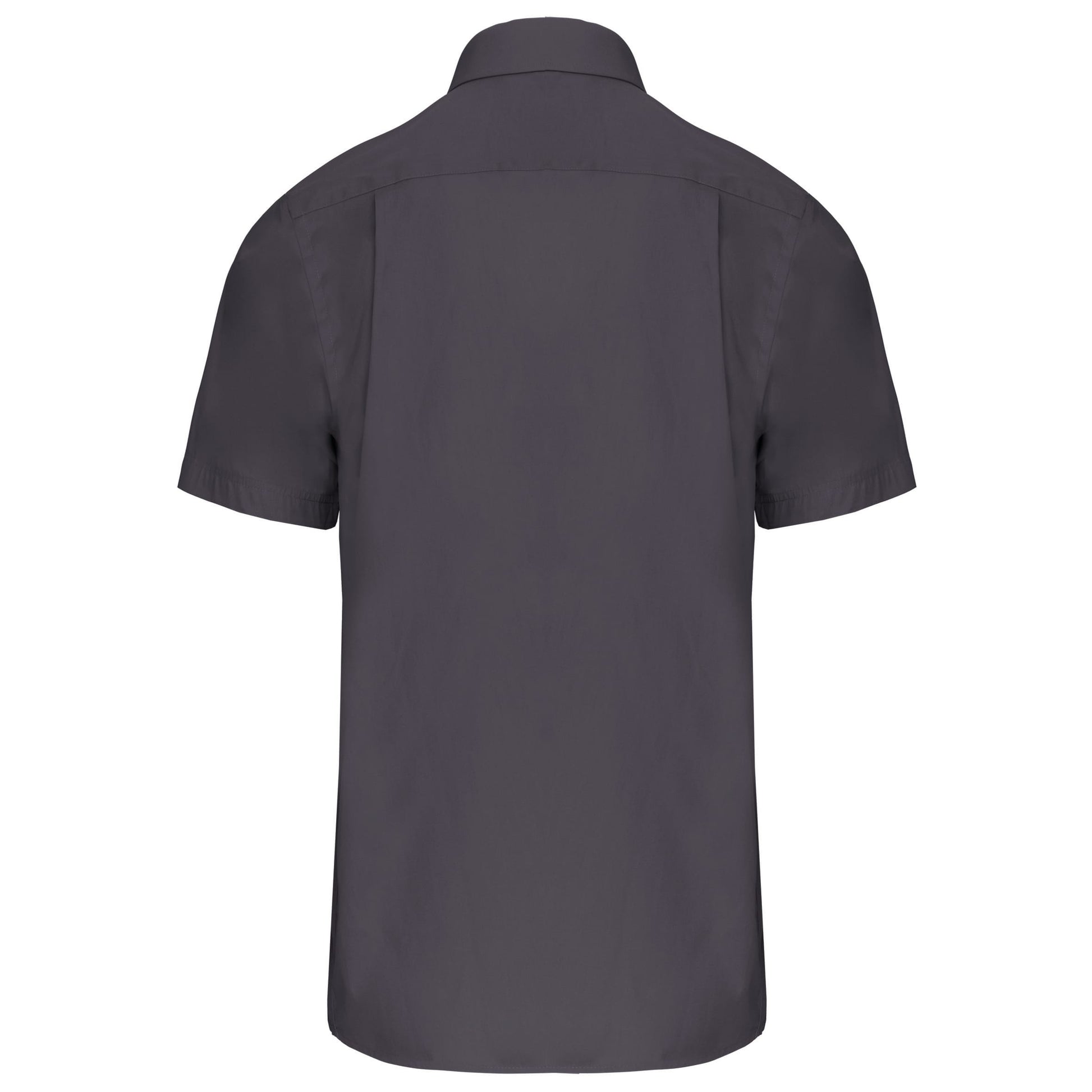 Heren poplin overhemd korte mouwen