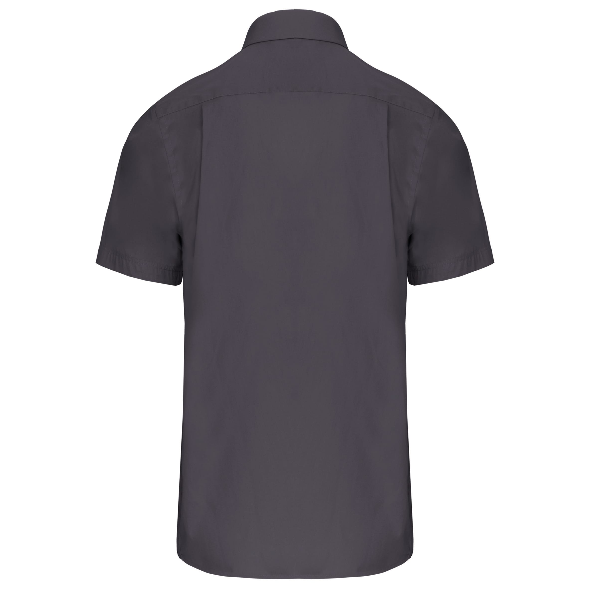 Heren poplin overhemd korte mouwen