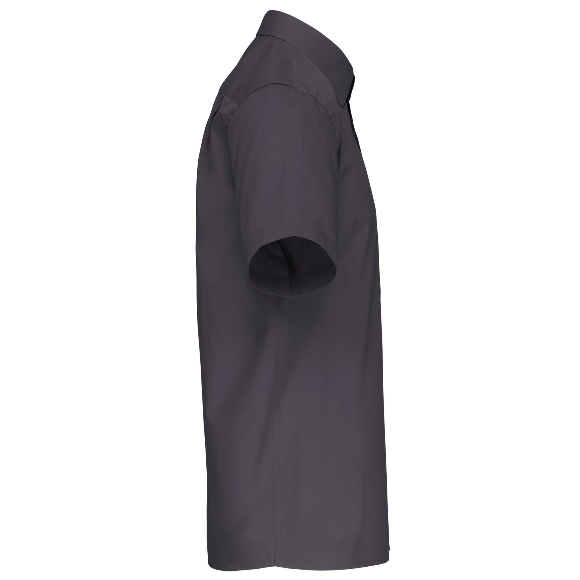 Heren poplin overhemd korte mouwen