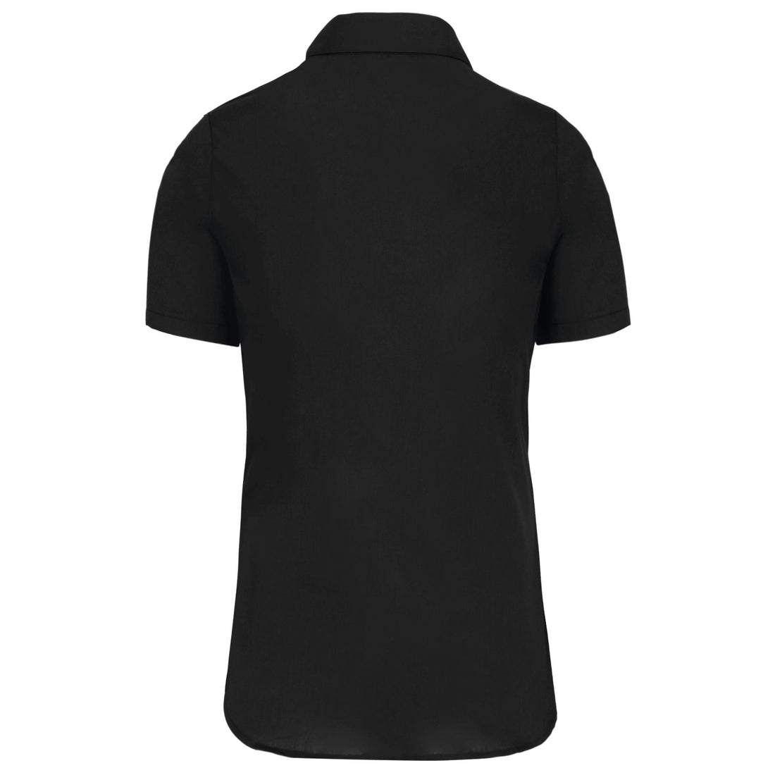 Dames Poplin Blouse Korte Mouwen