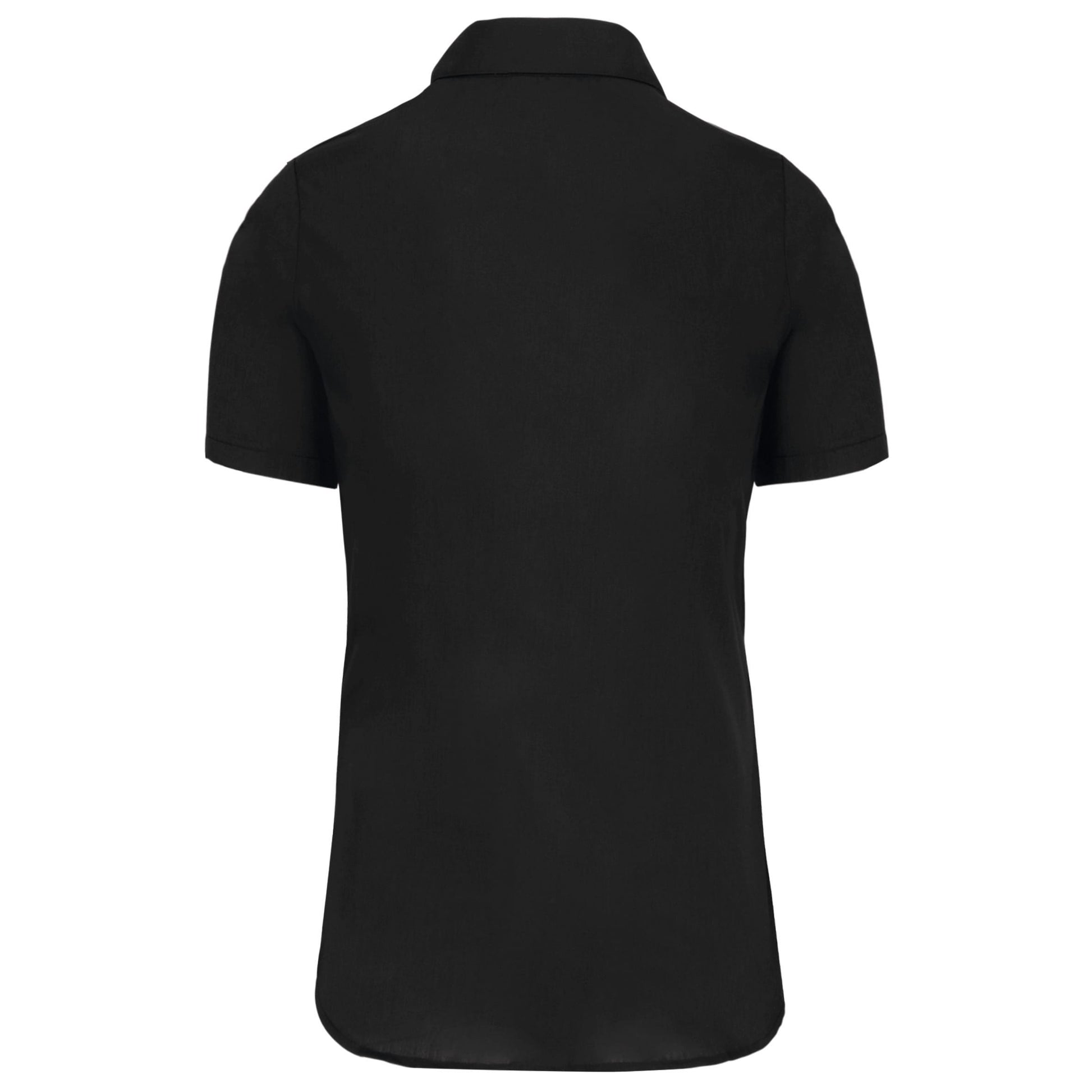 Dames Poplin Blouse Korte Mouwen
