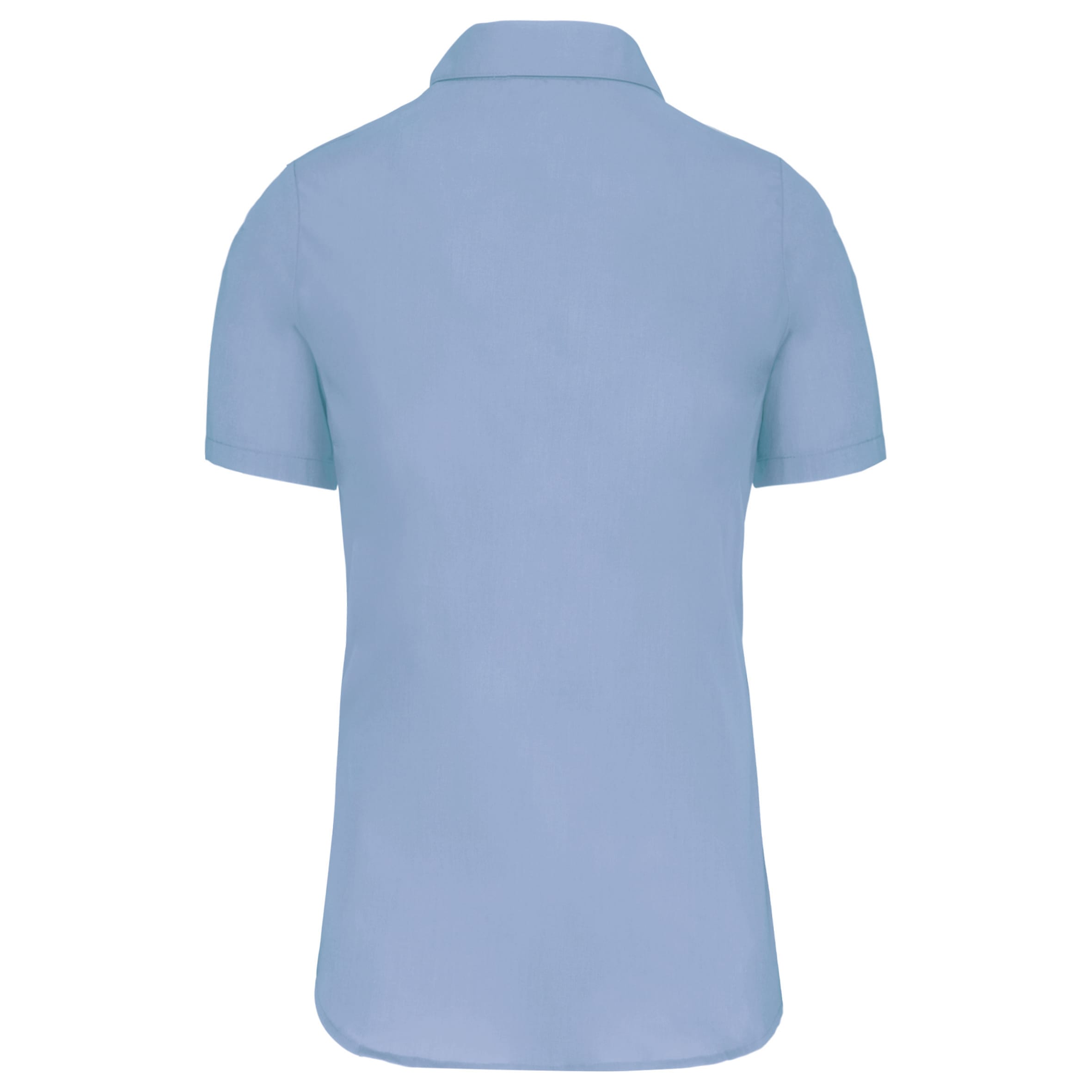 Dames Poplin Blouse Korte Mouwen