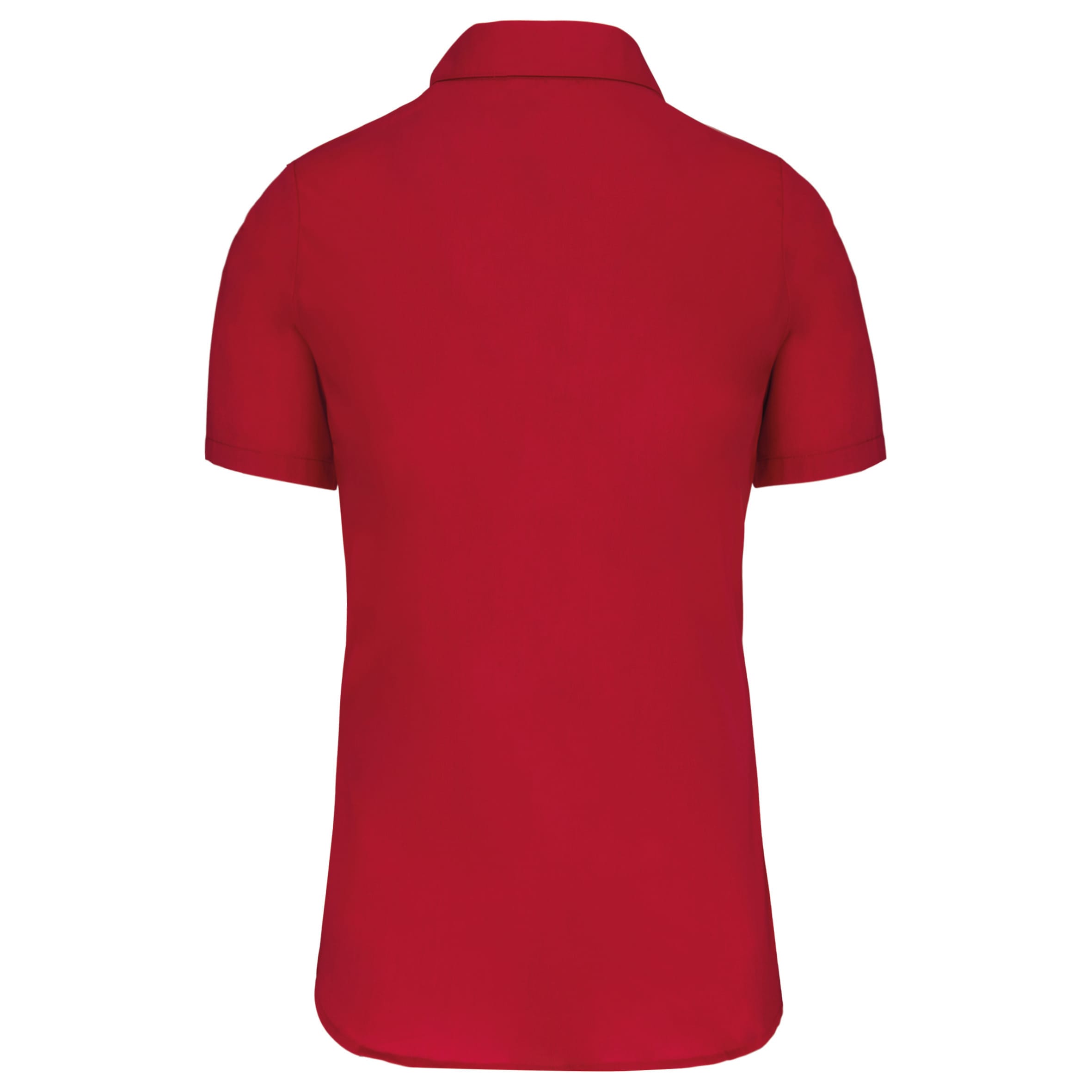 Dames Poplin Blouse Korte Mouwen