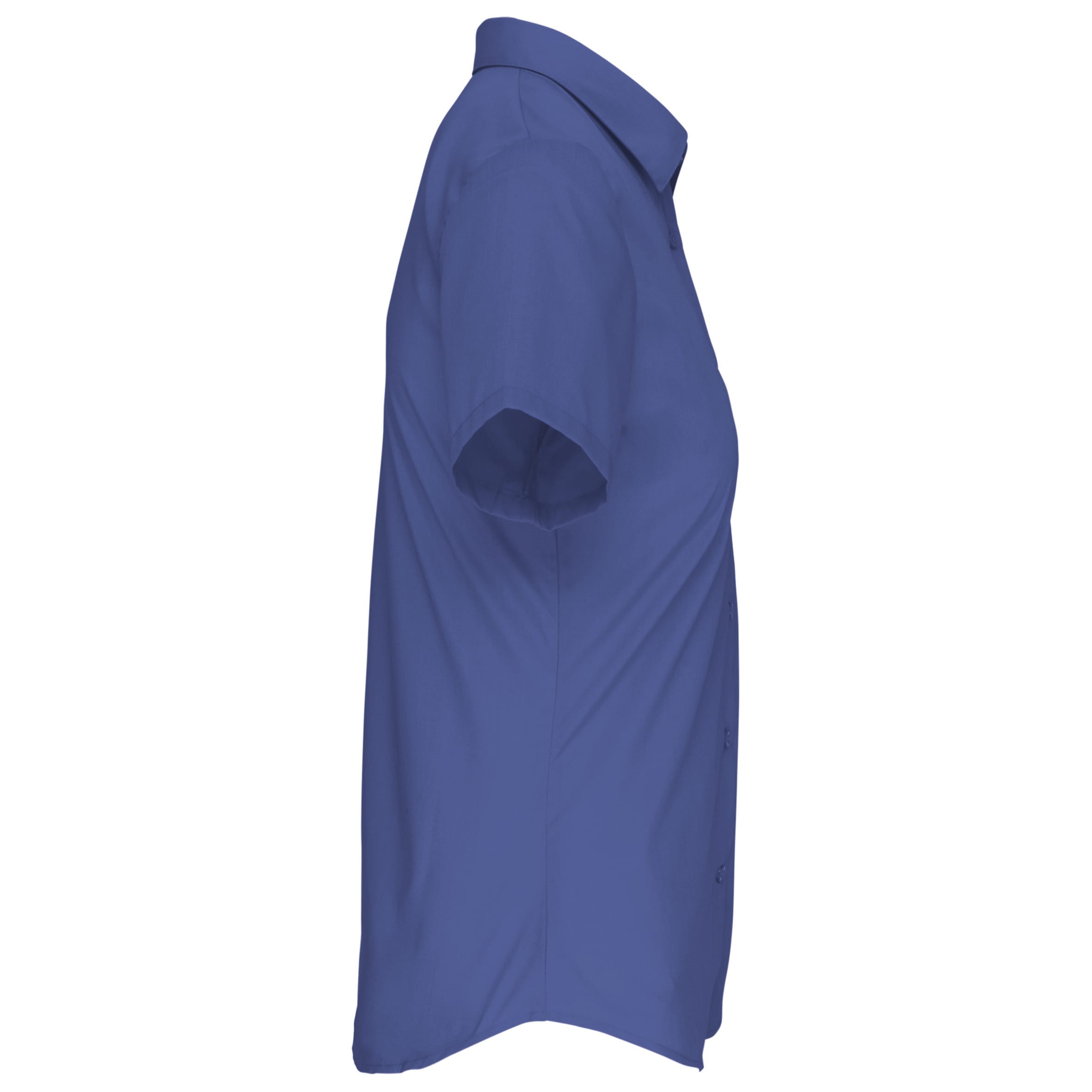 Dames Poplin Blouse Korte Mouwen