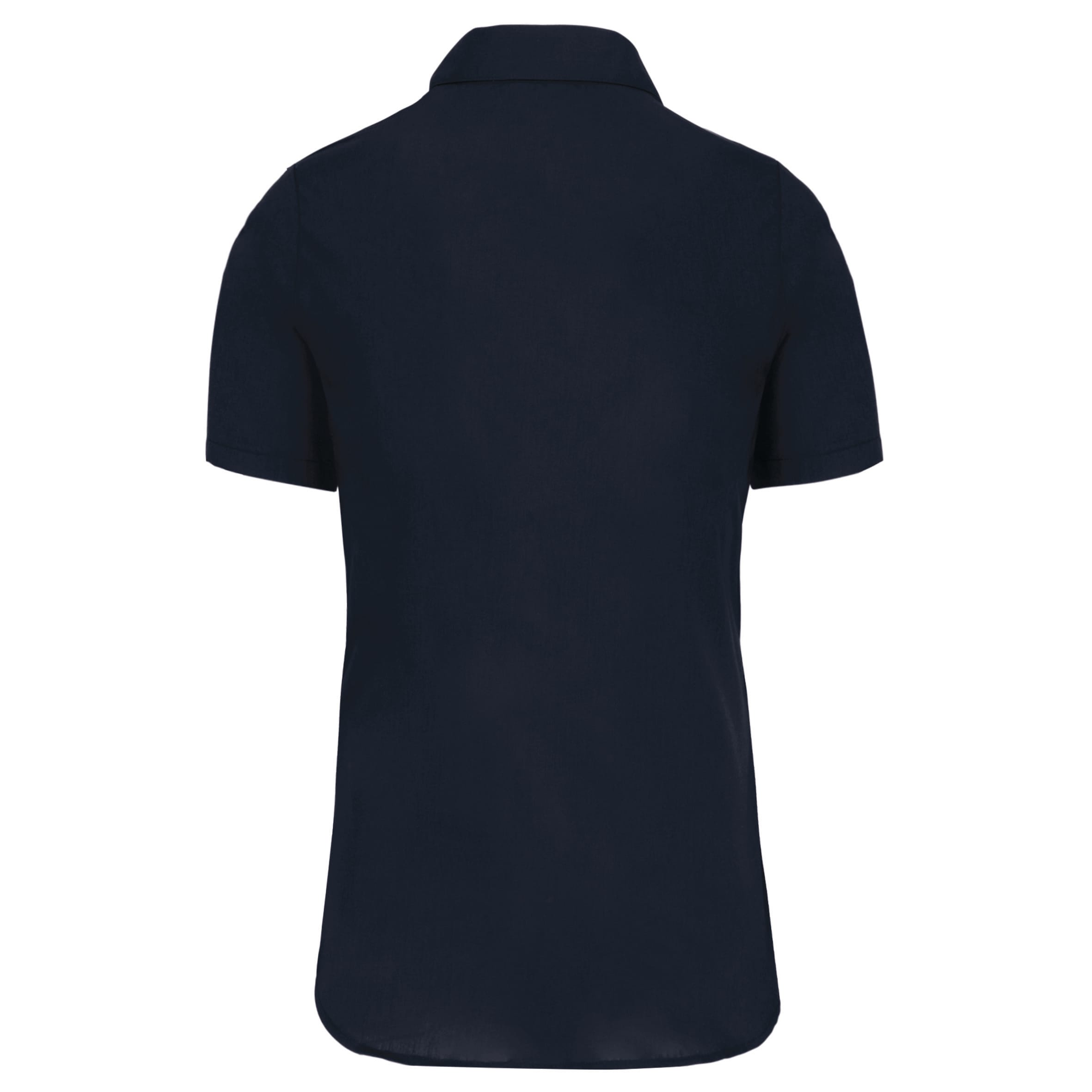 Dames Poplin Blouse Korte Mouwen